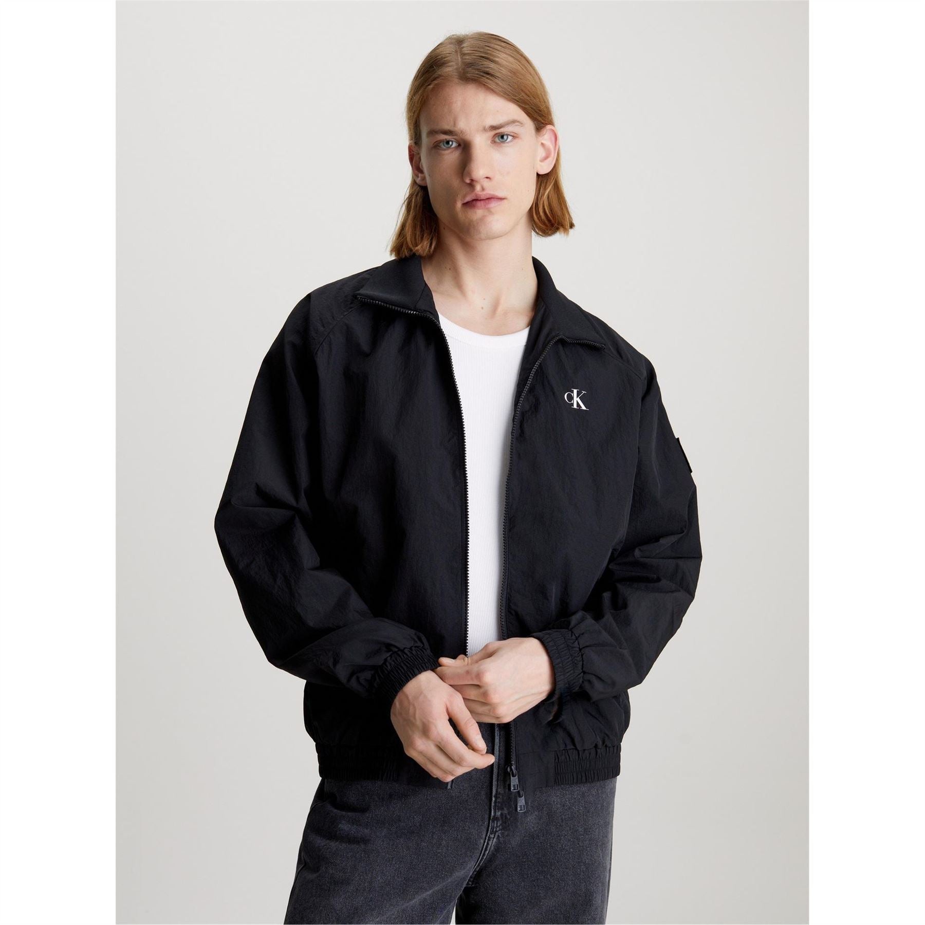 Calvin Klein Jeans Short Collared Neck Harrington Jacket