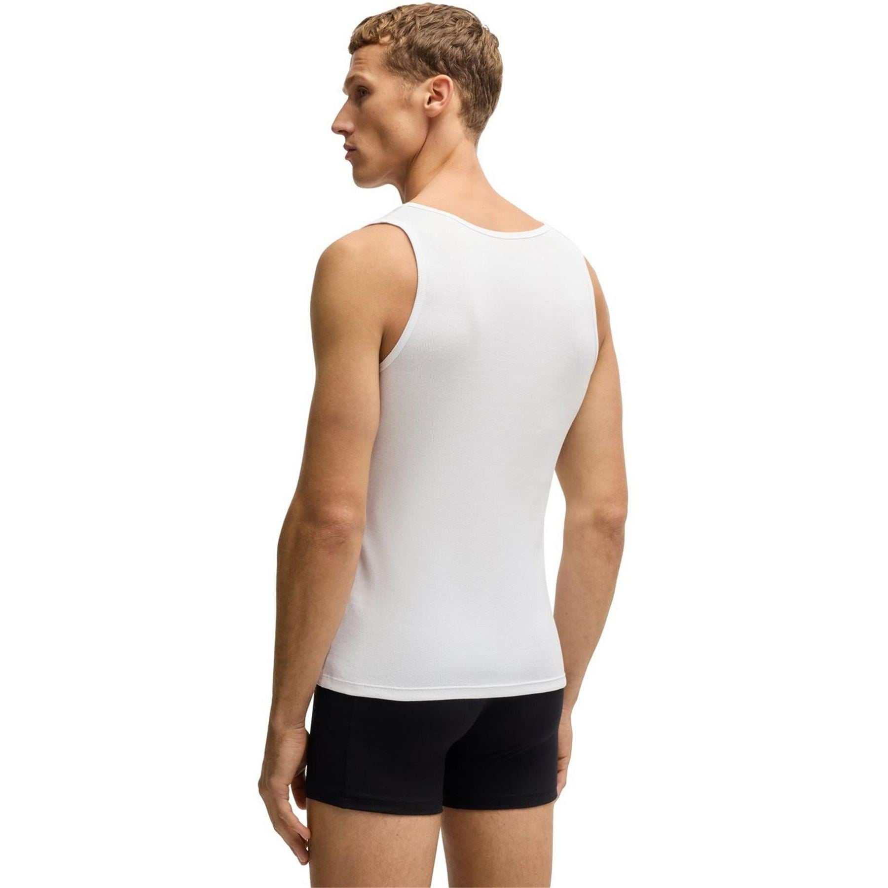 Boss Classic Ribbed Tank Top 3 Pack, Cotton Construction