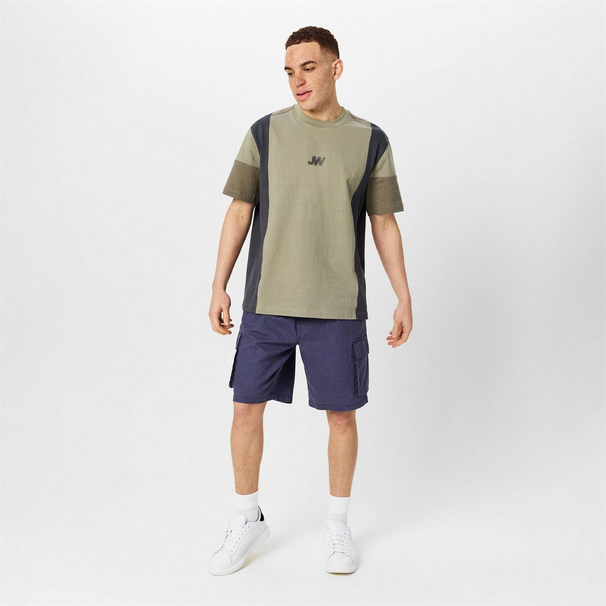 Jack Wills Sport Regular Fit Short Sleeve Crew Neck Color Block T-Shirt