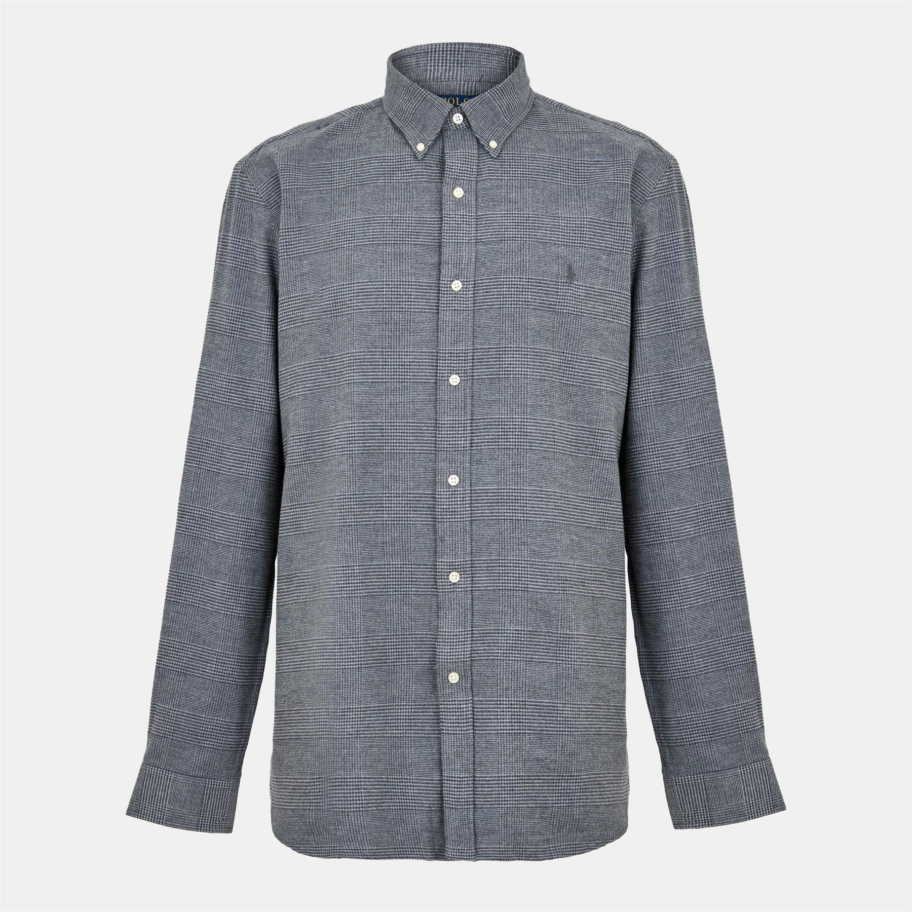 Polo Ralph Lauren Flannel Pattern Button Down Collar Long Sleeve Shirt