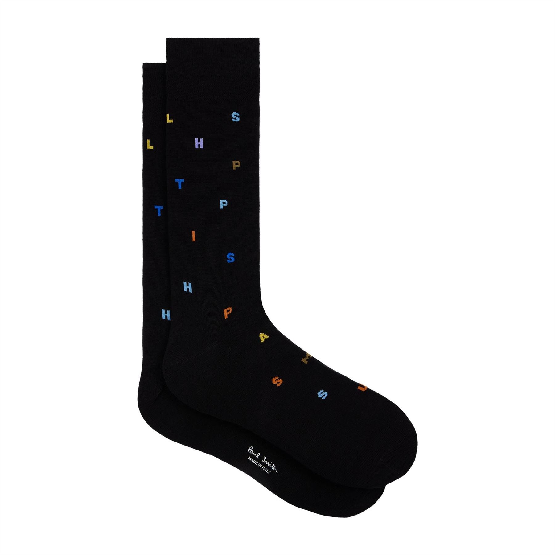 Paul Smith Keanu Stamp Lettering Crew Socks