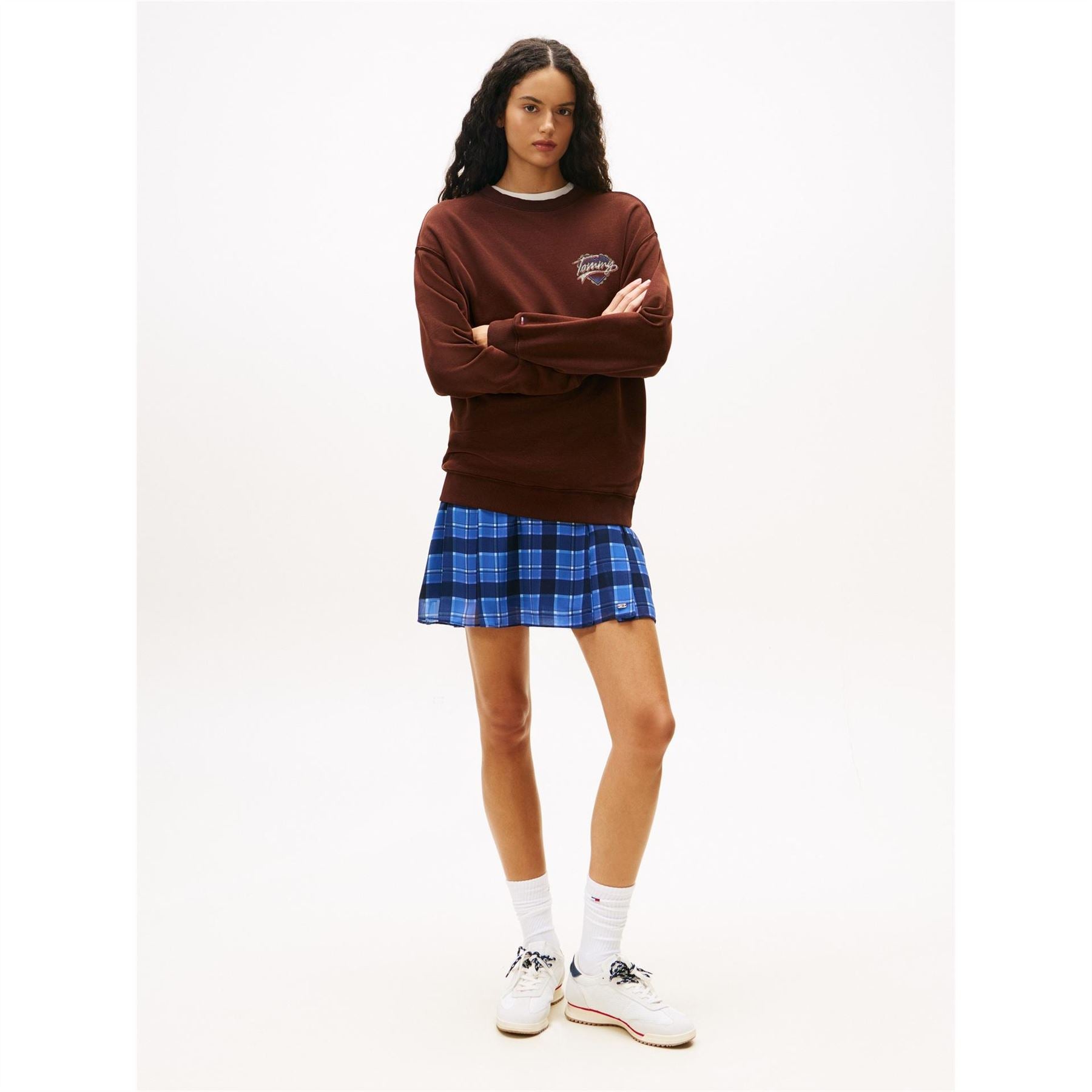 Tommy Jeans Heart Graphic Crew Neck Long Sleeve Sweatshirt