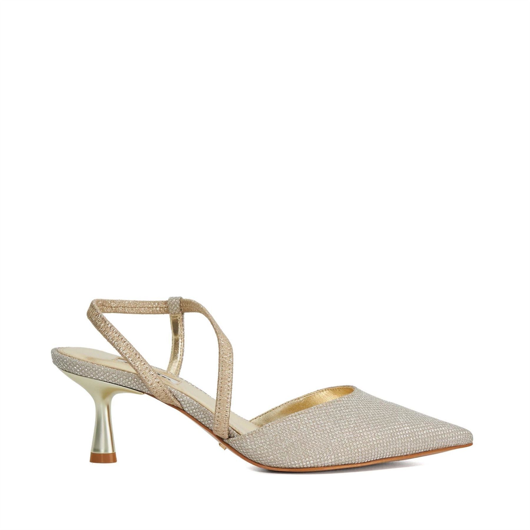 Dune London Textured Leather High Heel Court Shoes