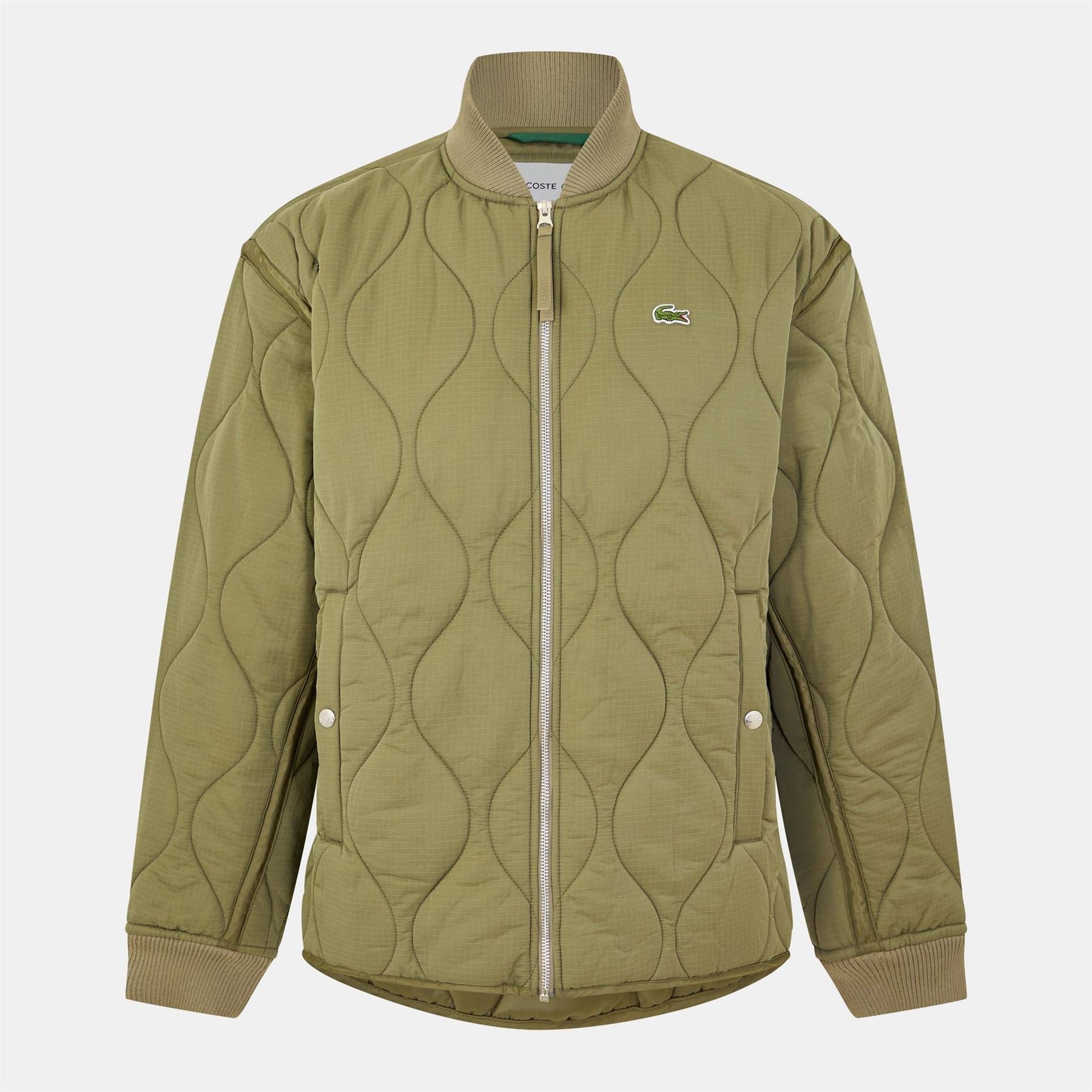 Lacoste Relaxed Fit Bomber Jacket with Ribbed Cuff