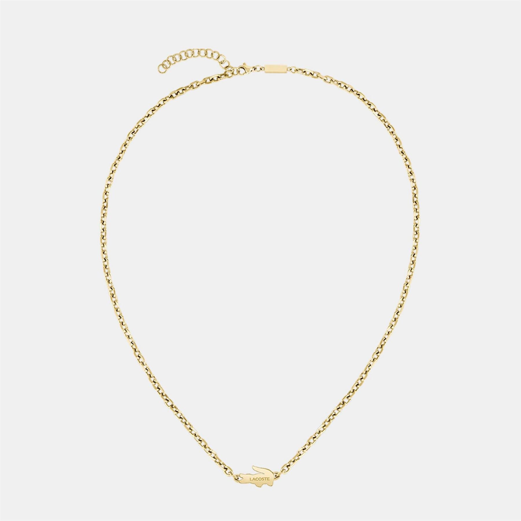 Lacoste Mens Arthor Gold Ip Link Necklace