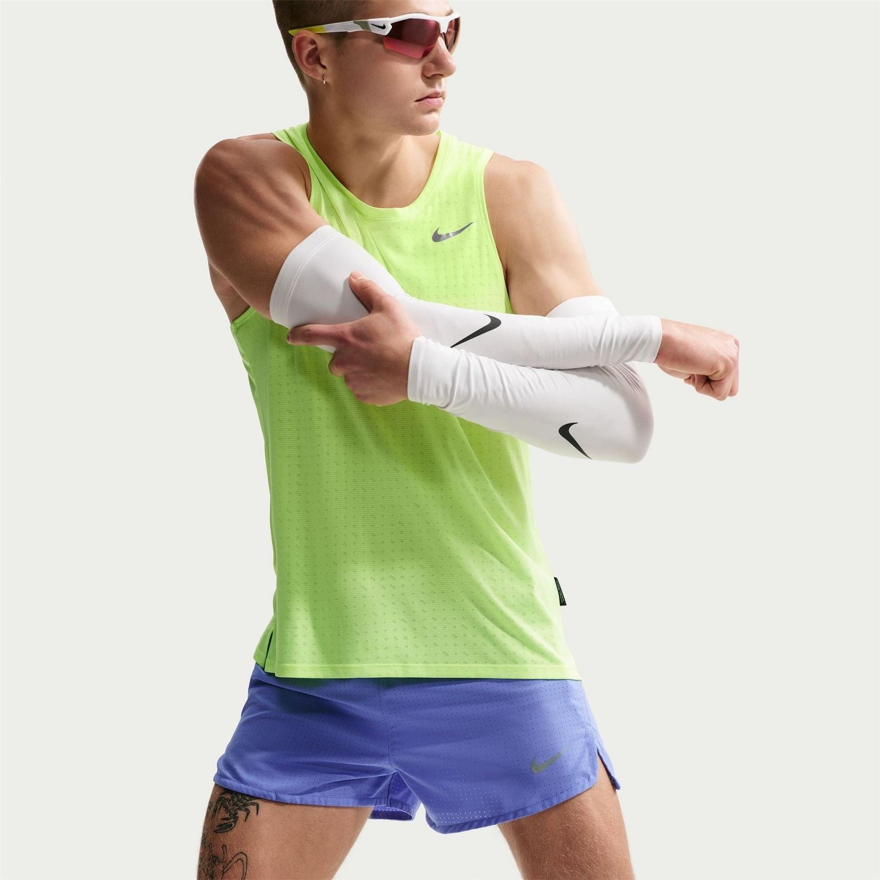Nike Mens Fast Dri Fit 3 Brief Lined Running Shorts