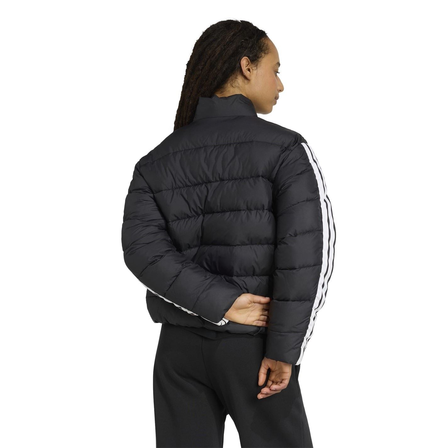 adidas Three Stripes Zipped Pocket Horizontal Stitching Puffer Jacket
