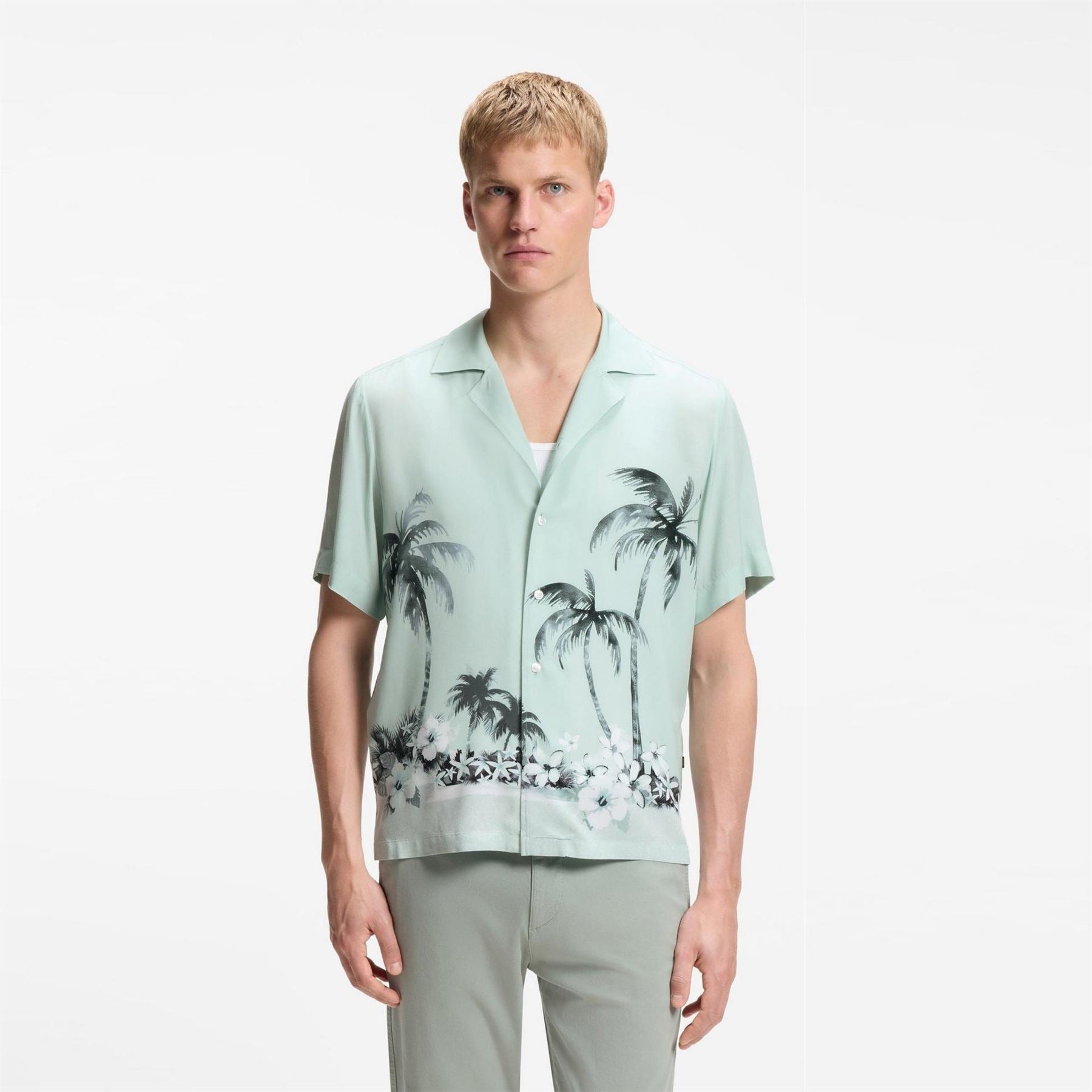 Boss Patterned Short Sleeve Shirt