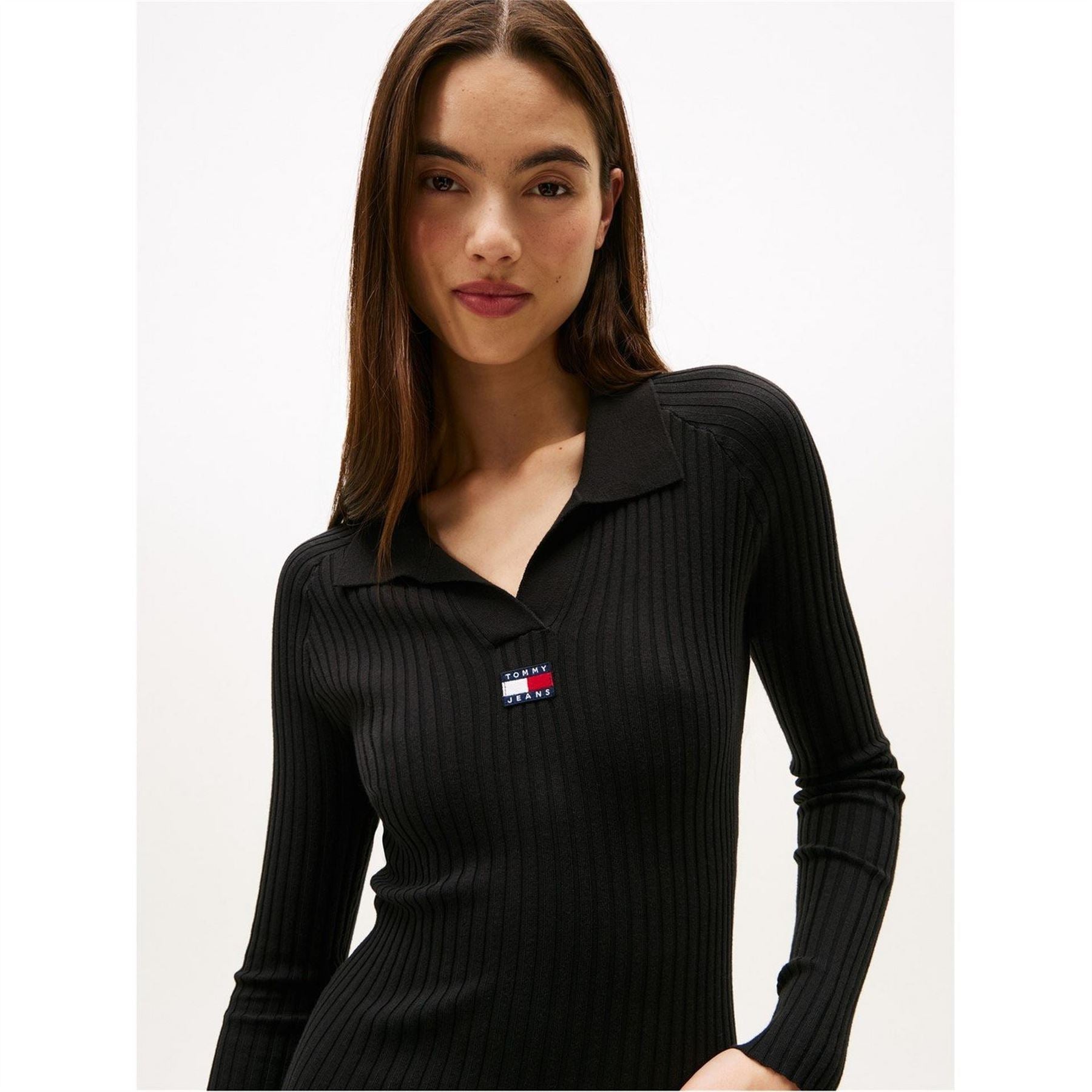 Tommy Jeans Badge Rib Jumper Dress