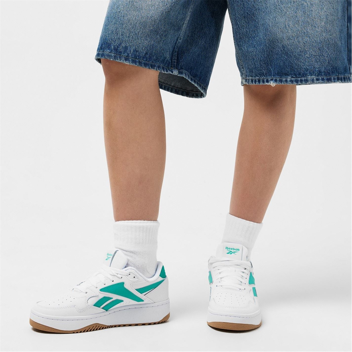 Reebok Above The Rim Chill Round Toe Flat Heel Sneakers