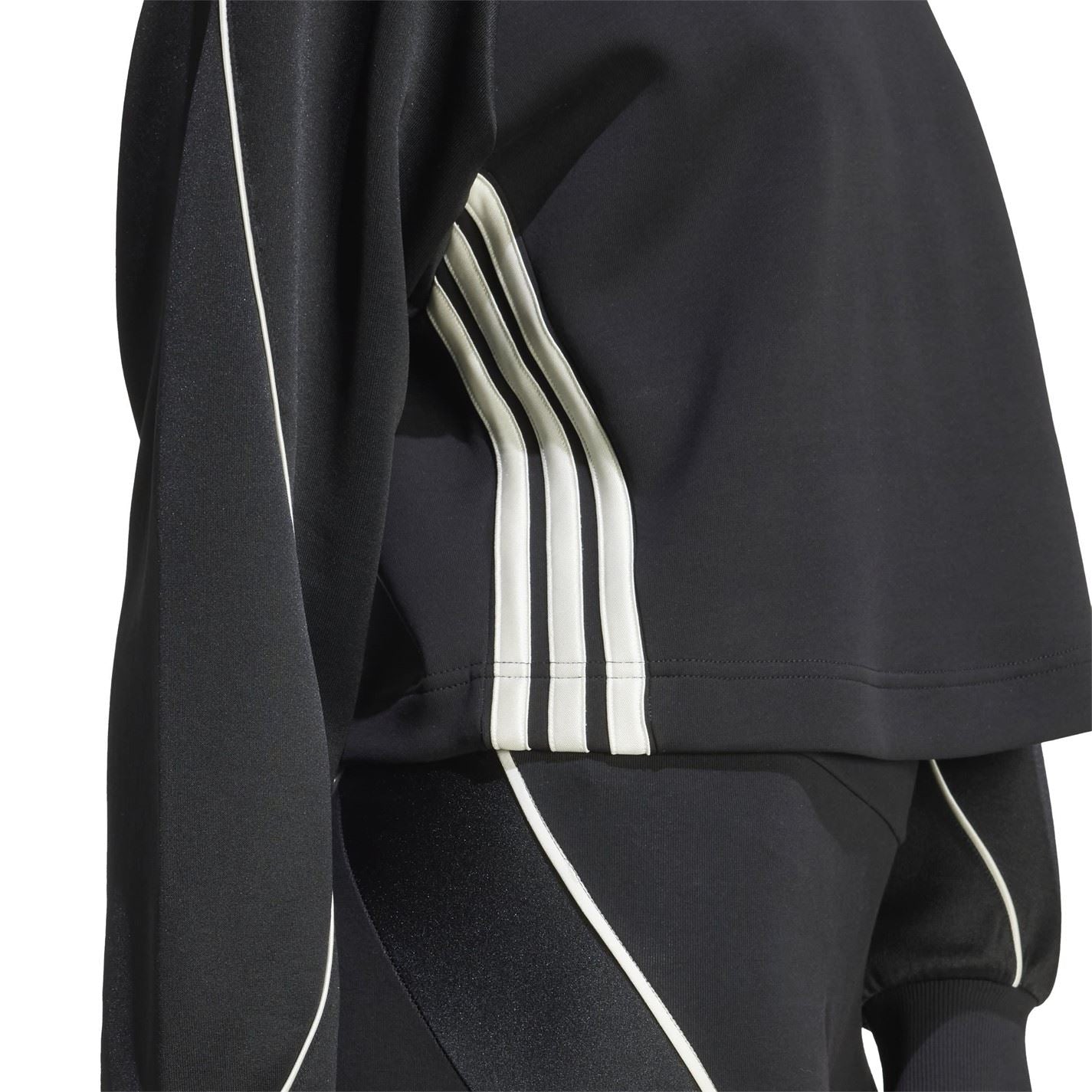 adidas Womens Stadium 3 Stripes Crewneck Sweatshirt