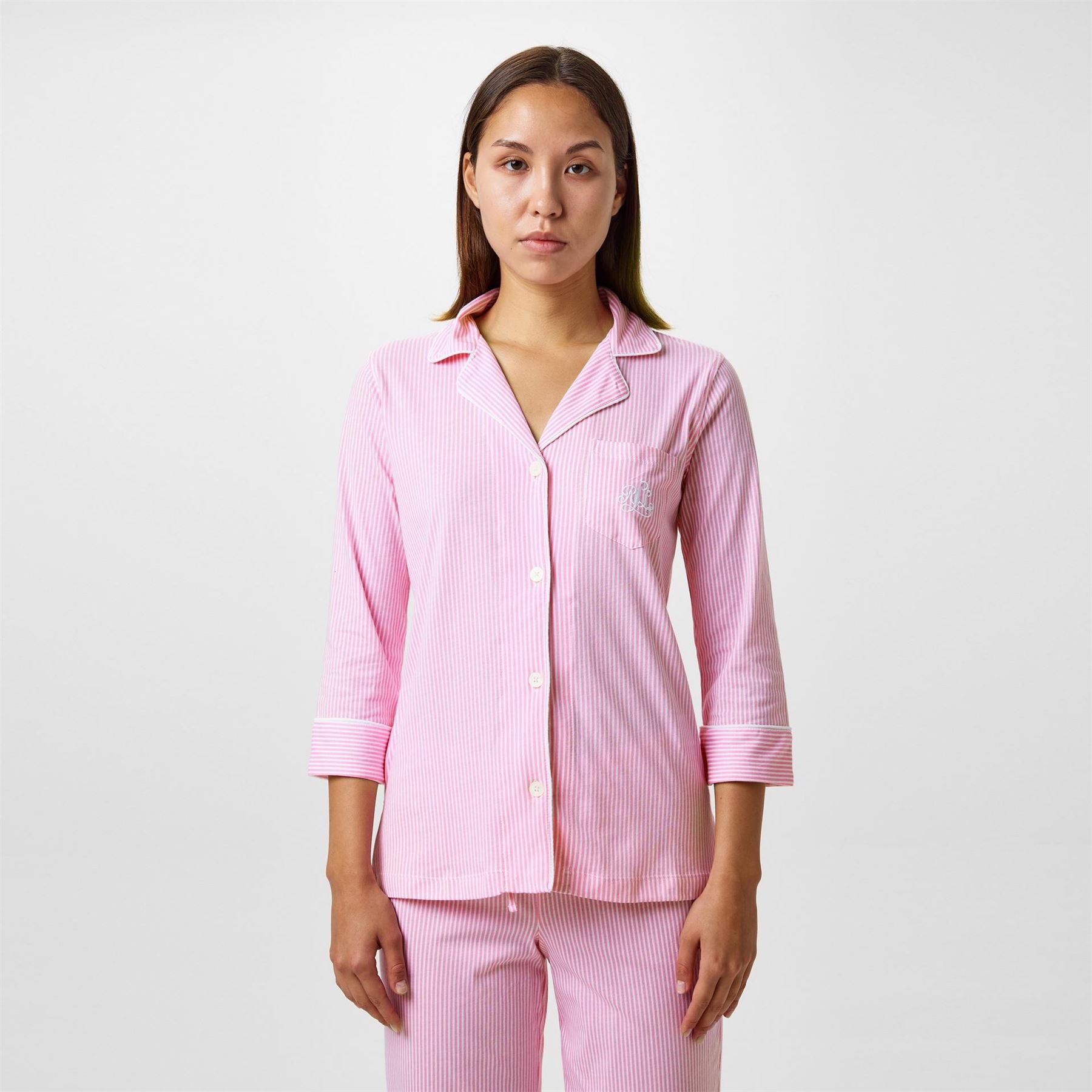 Lauren by Ralph Lauren Classic Notch Long Sleeve Pyjama Set