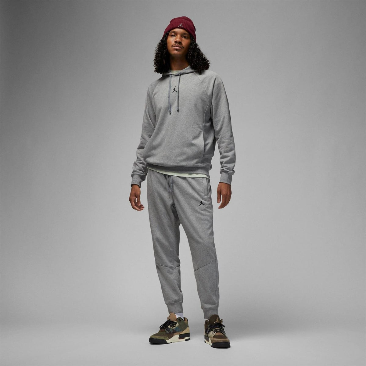 Air Jordan Mens Dri Fit Sport Crossover Fleece Hoodie