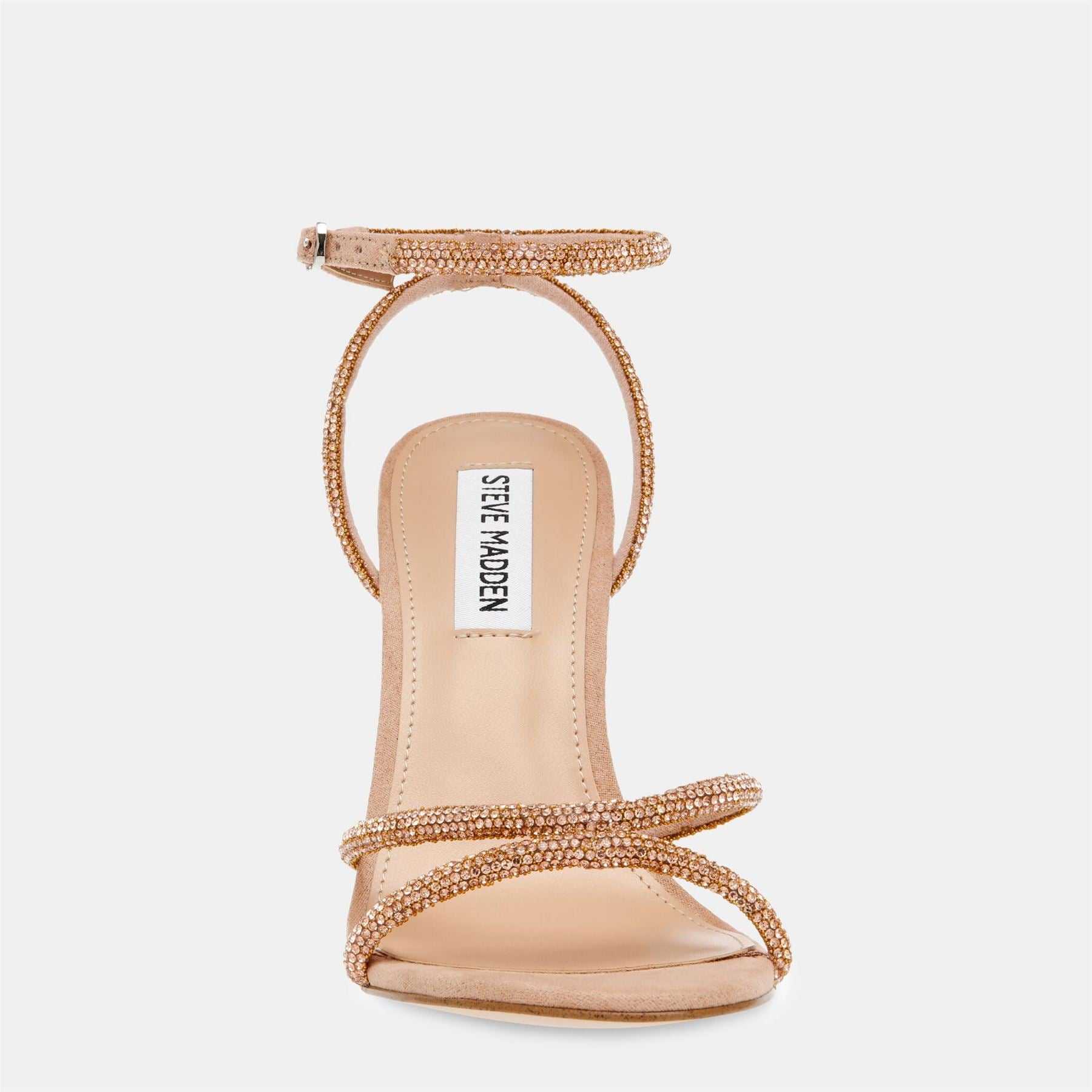 Steve Madden Metallic Open Toe Stiletto Heel Sandals