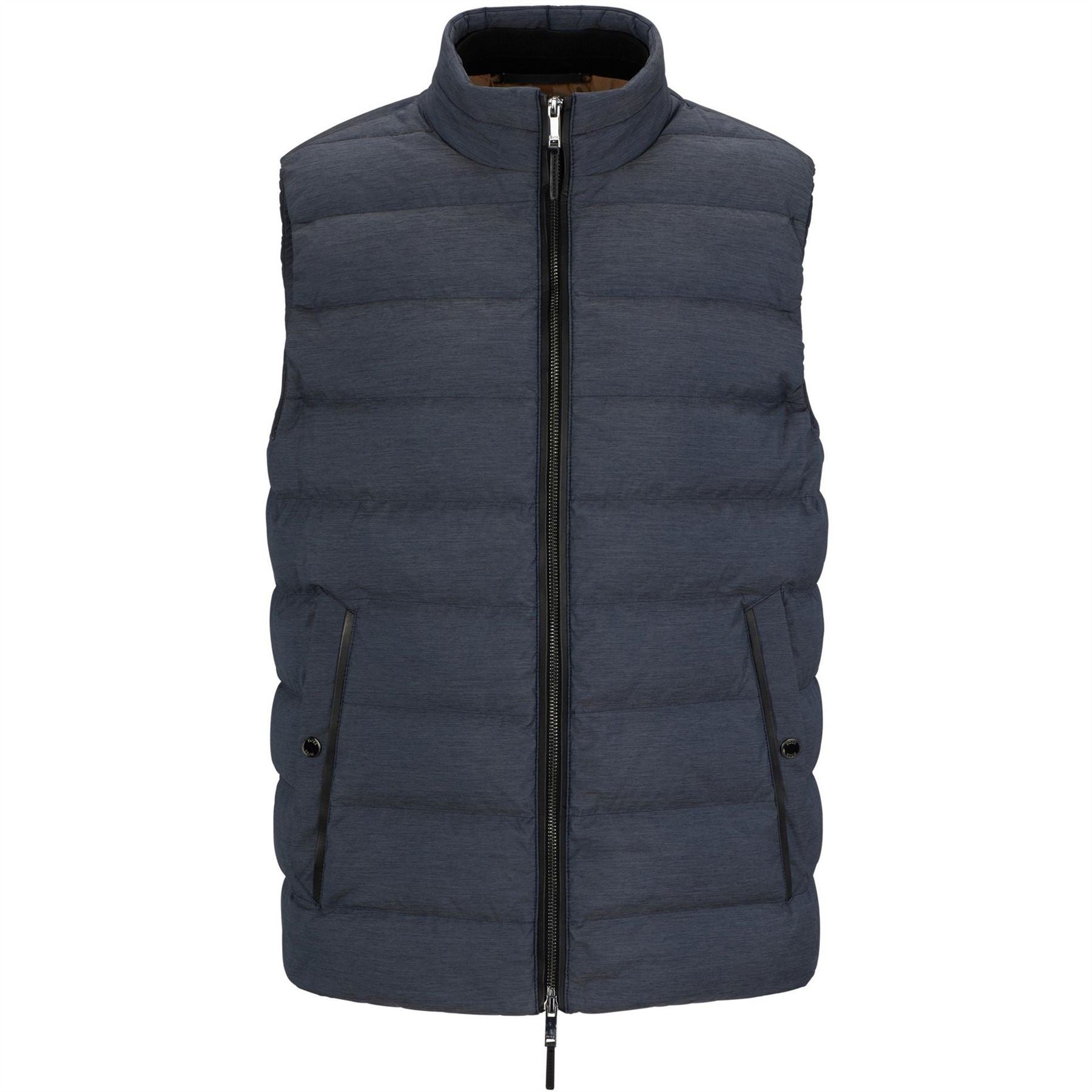 Boss Solid Patterned Zipped Pocket Gilet