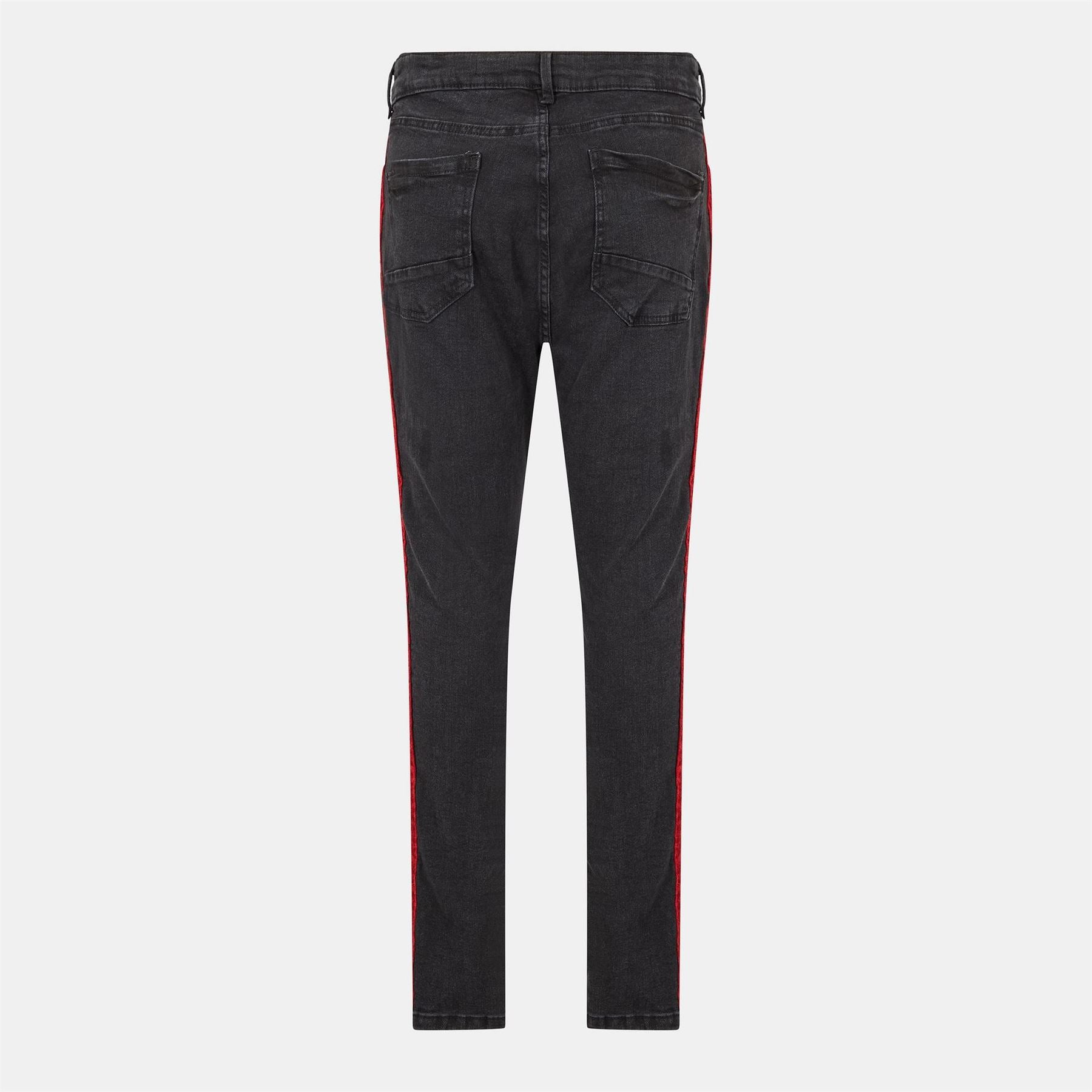 Brave Soul Fit Jeans With Contrast Side Seam Tape Detail
