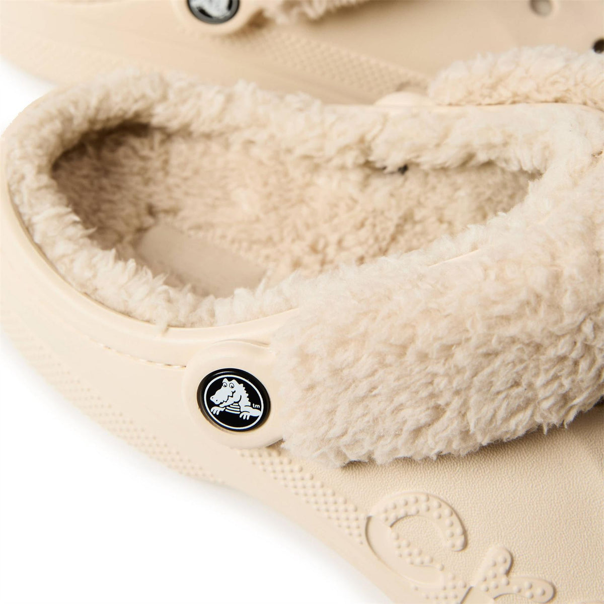 Crocs Baya Lined Fuzz Strap Mule Slippers