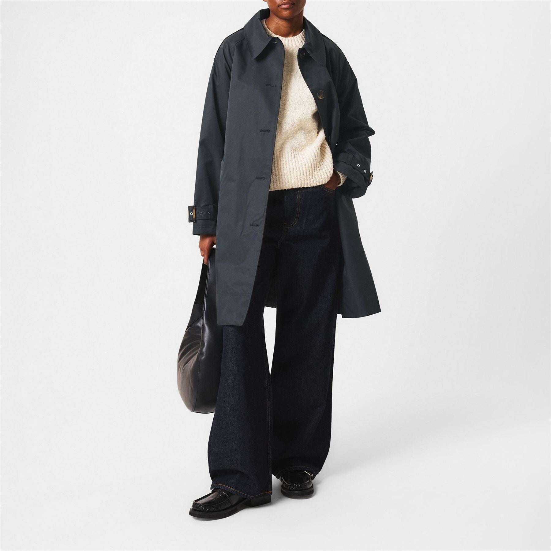Barbour Maia Showerproof Cotton Long Sleeve Trench Coat