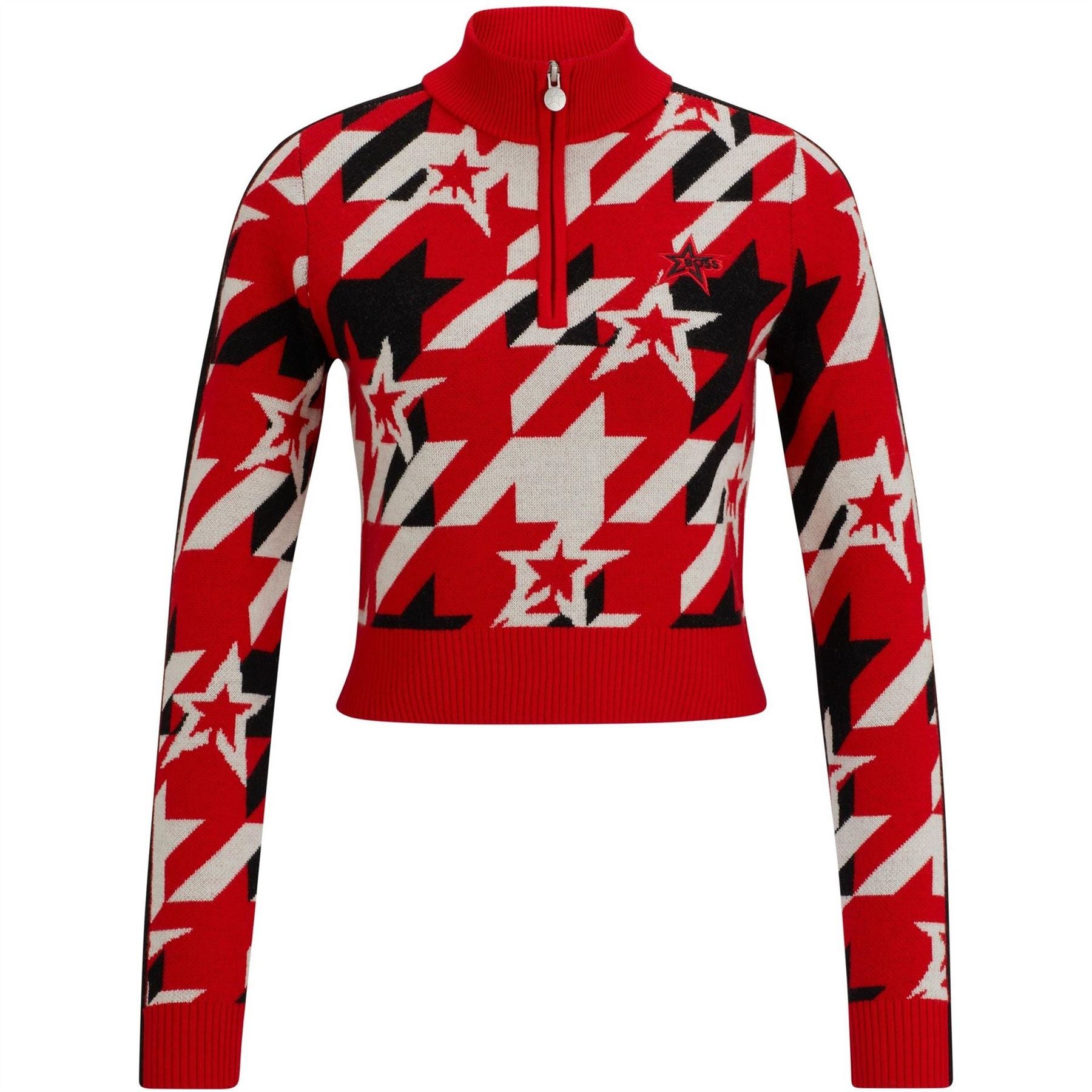 Boss Zip Neck Long Sleeve Regular Fit Sweater