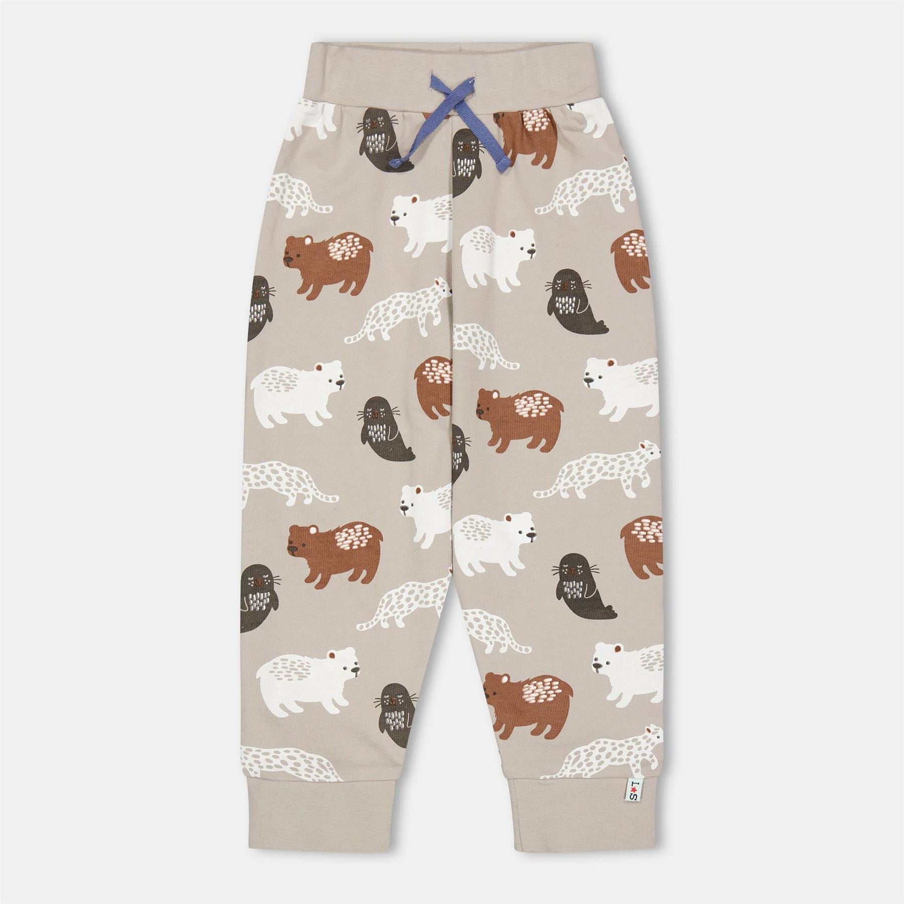 Lilly and Sid  And  Sid Multicoloured Mixed Animal Print Joggers