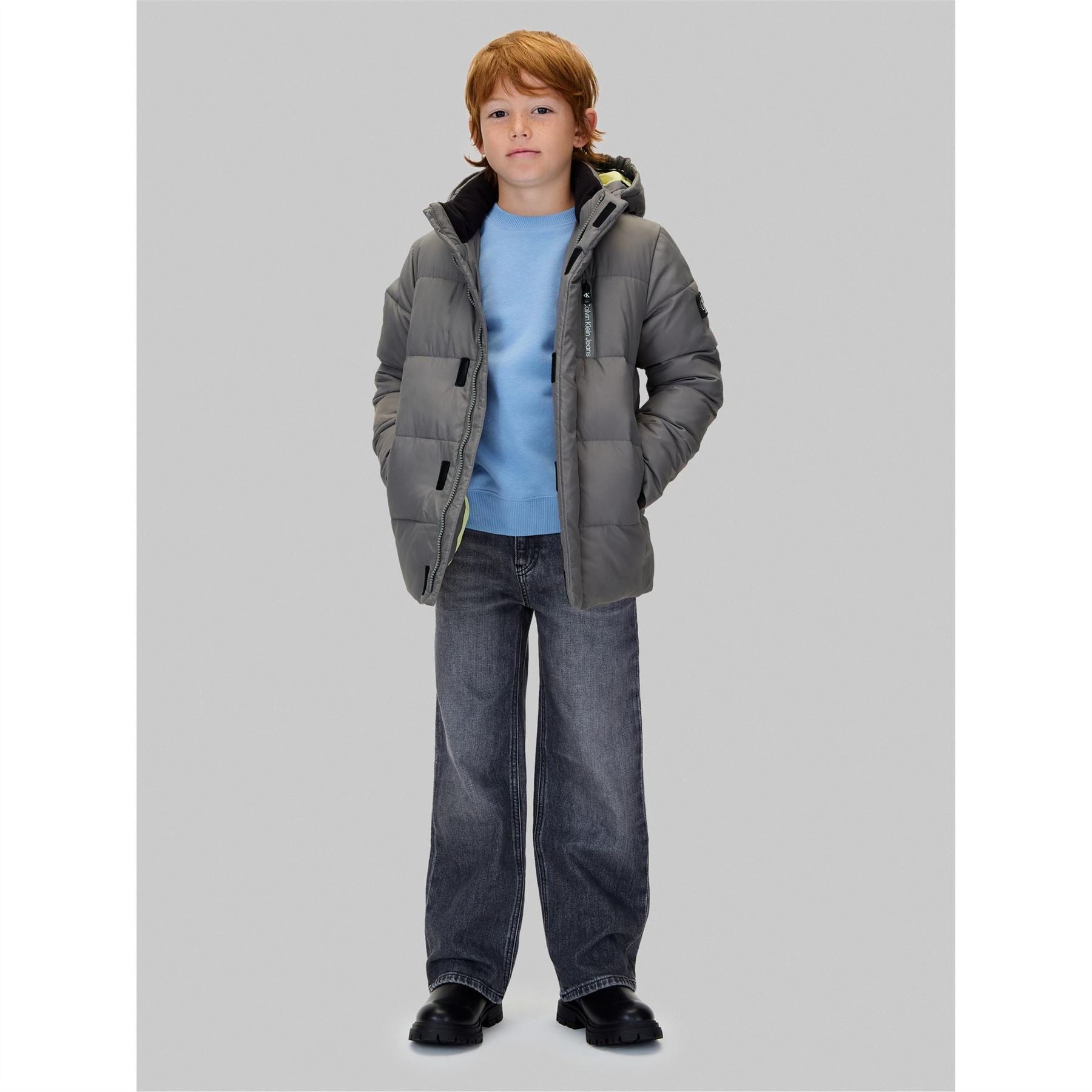 Calvin Klein Jeans Essential Hooded Long Sleeve Short Puffer Jacket