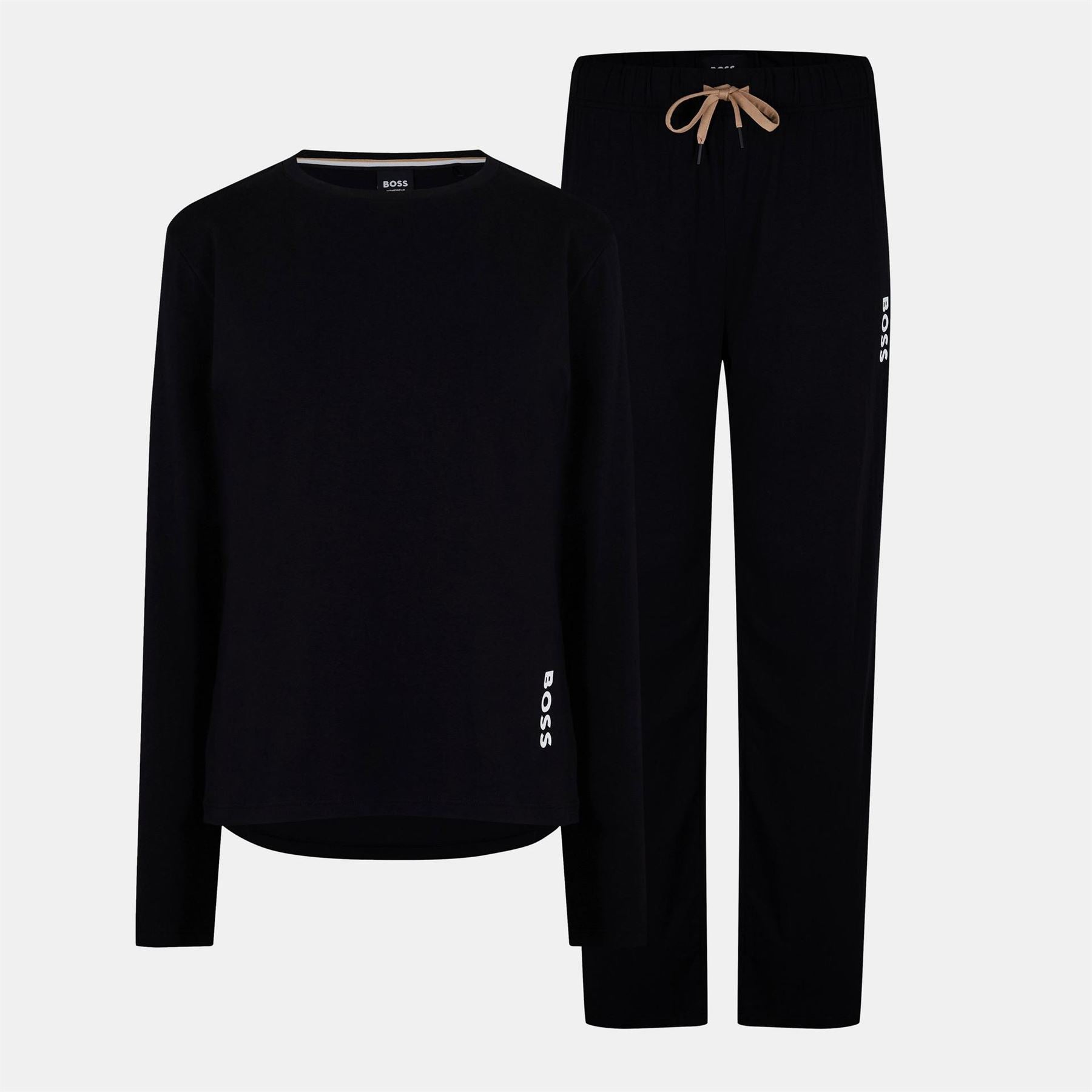 Boss Crew Neck Long Sleeve Relaxed Fit Pyjama Set