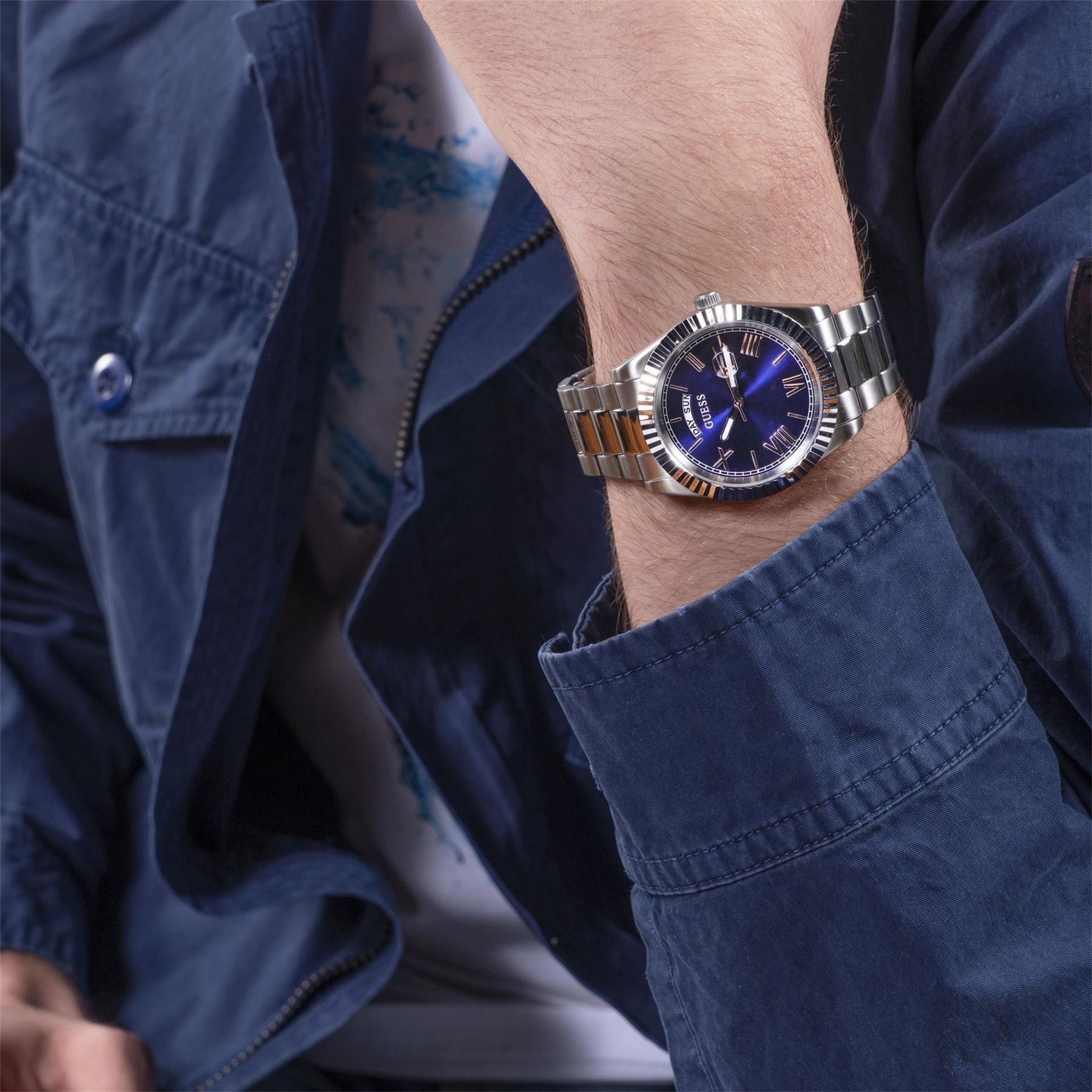 Guess Stainless Steel Analogue Quartz Watch