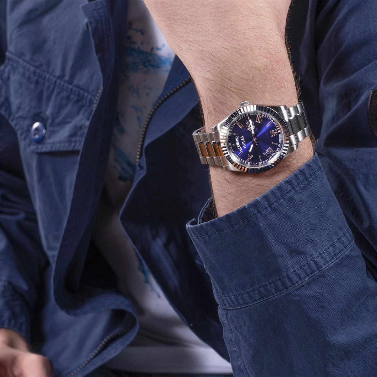 Guess Stainless Steel Analogue Quartz Watch