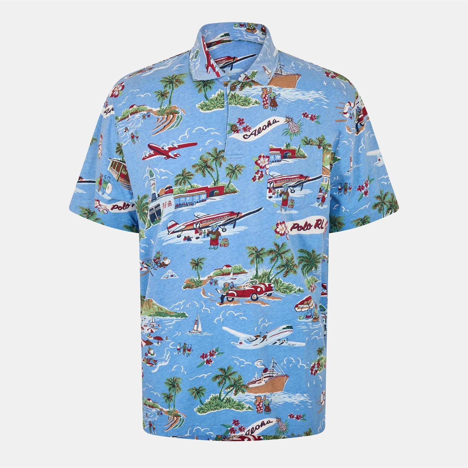 Polo Ralph Lauren Fit Bear Linen Cotton Polo