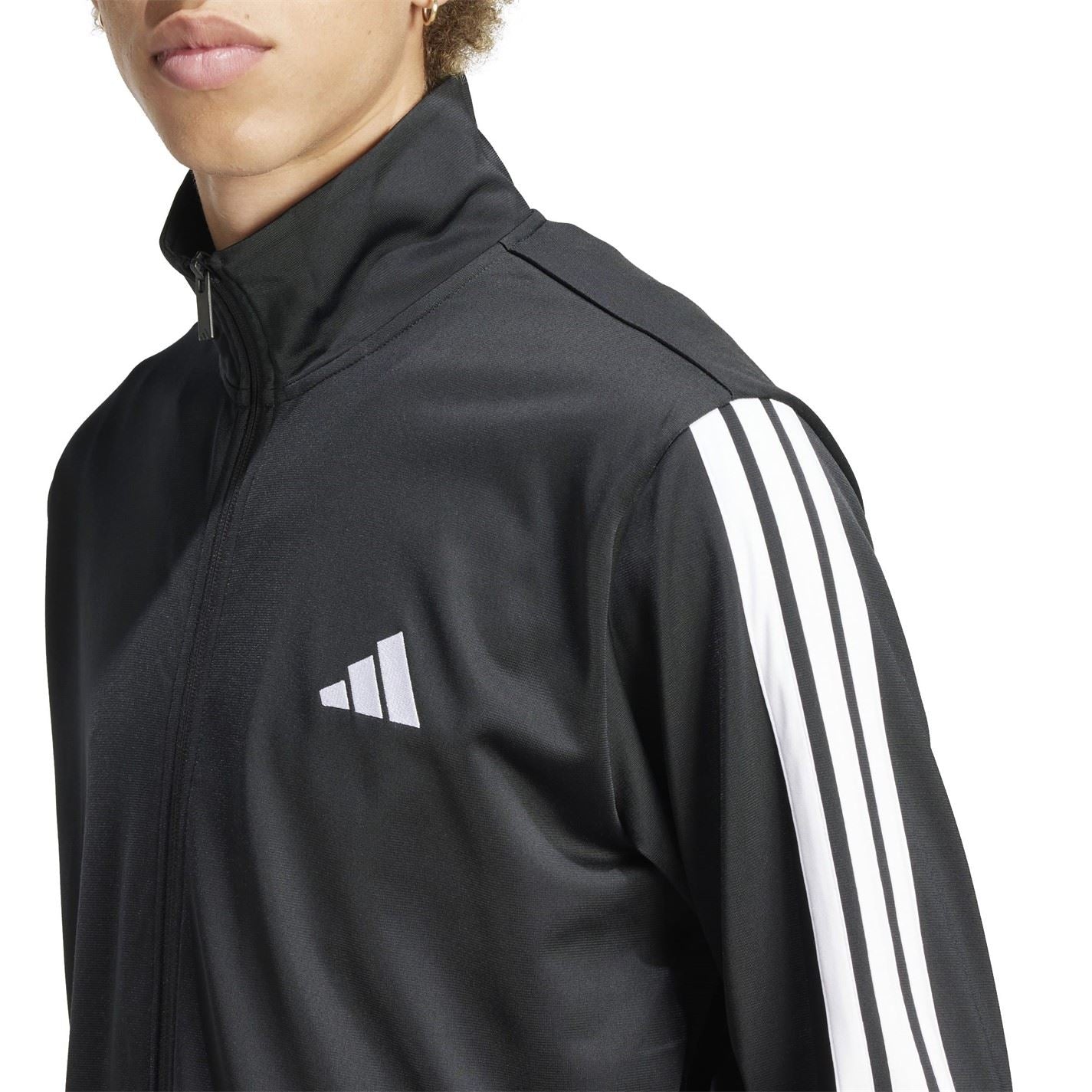 adidas Basic 3   Stripes Tricot Tracksuit