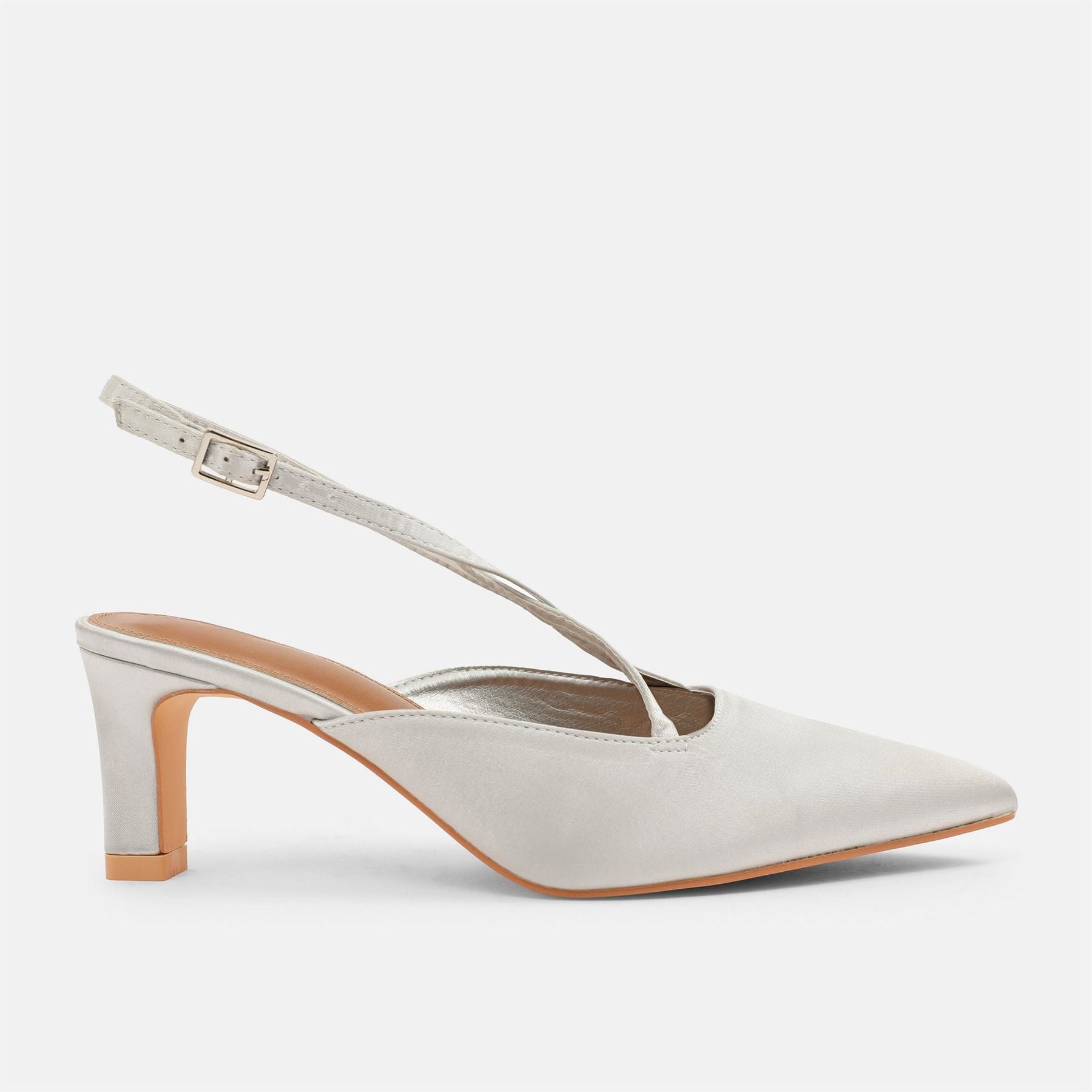 Wheres That From Raizel P High Heel Metallic Slingbacks