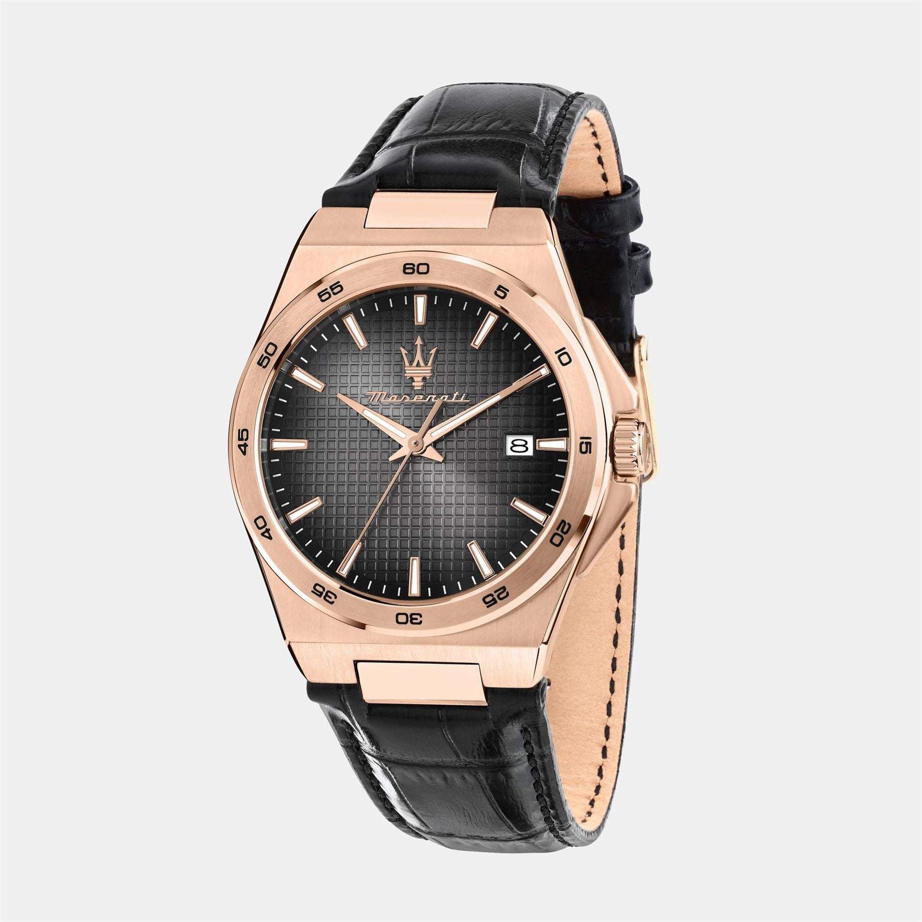 Maserati Velocita Dress Analogue Alligator Leather Strap Watch