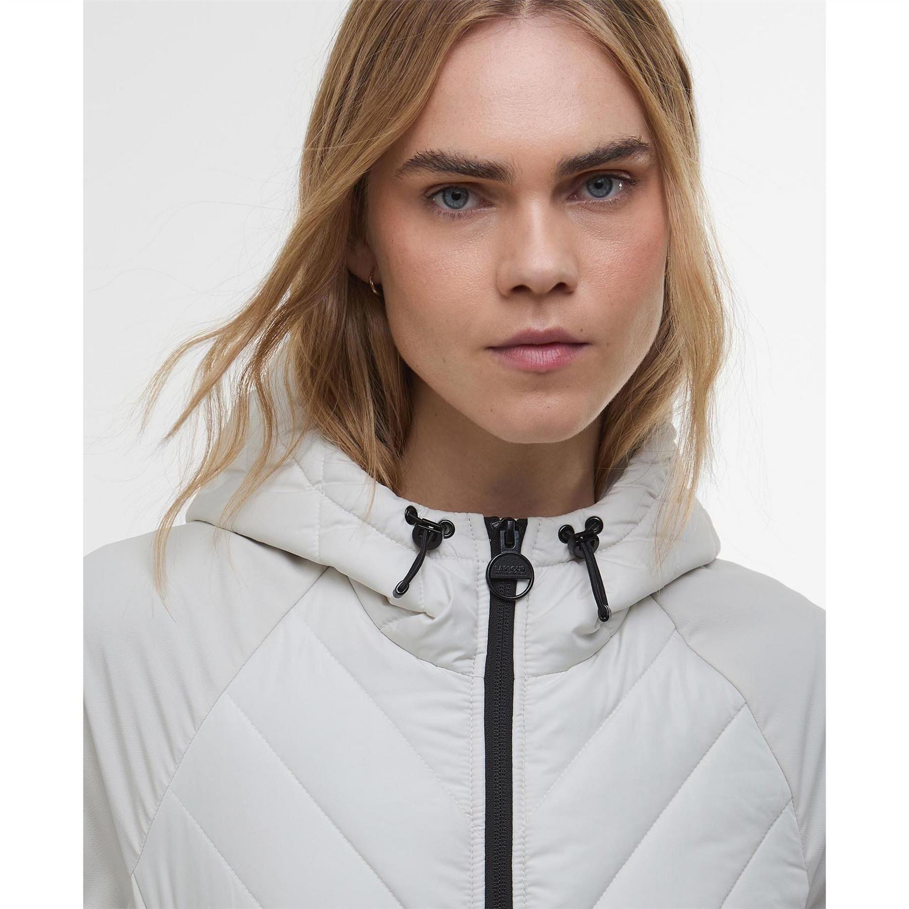 Barbour International Dakota Hooded Long Sleeve Zip Quilted Jacket
