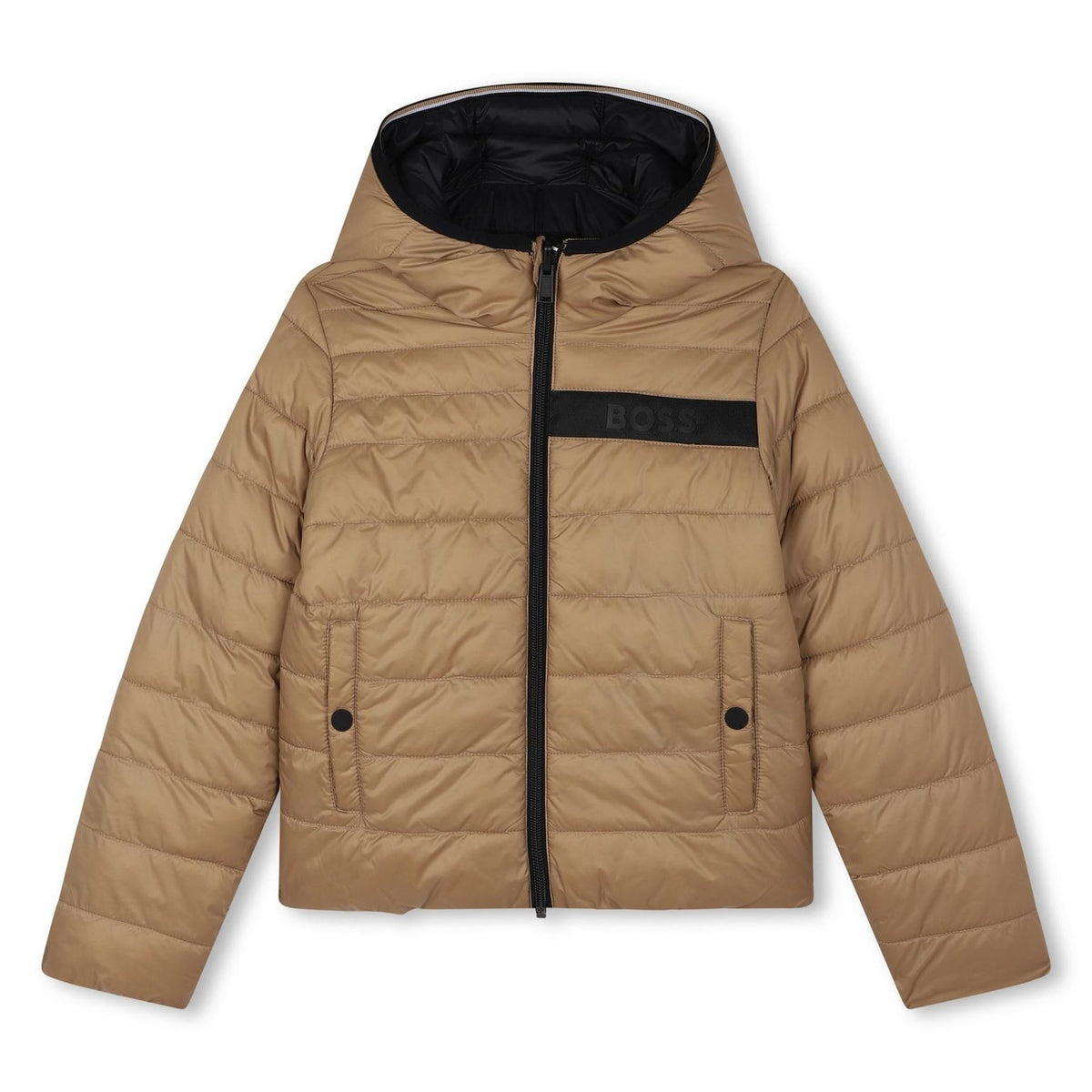 Boss Reversible Lightweight Insulated Short Puffer Jacket