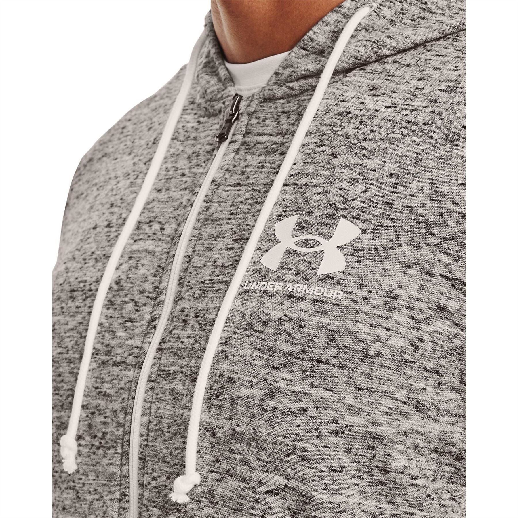 Under Armour Mens Armour Rival Full Zip Hoodie