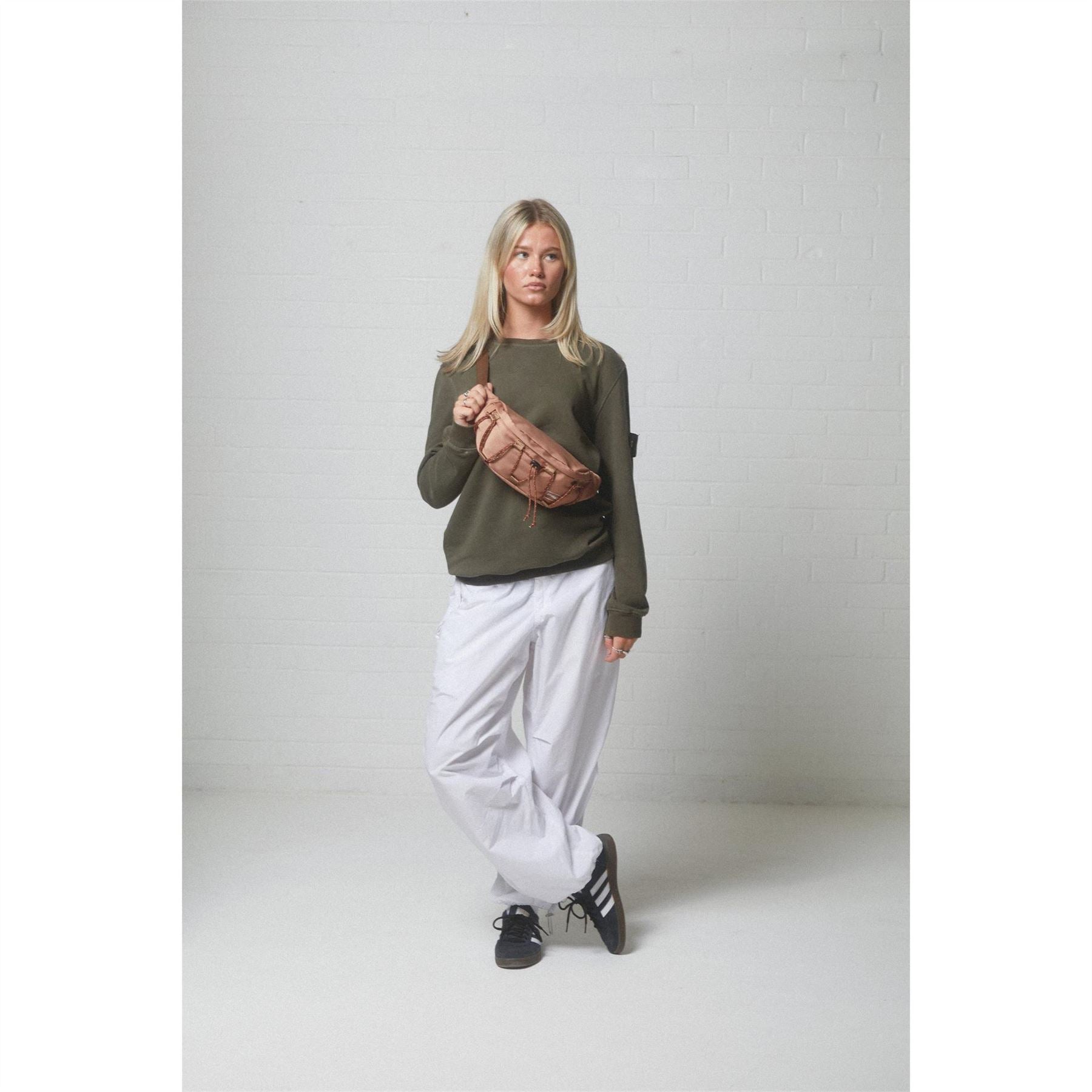 Spiral Arlo Crescent Shaped Cross Body with Logo