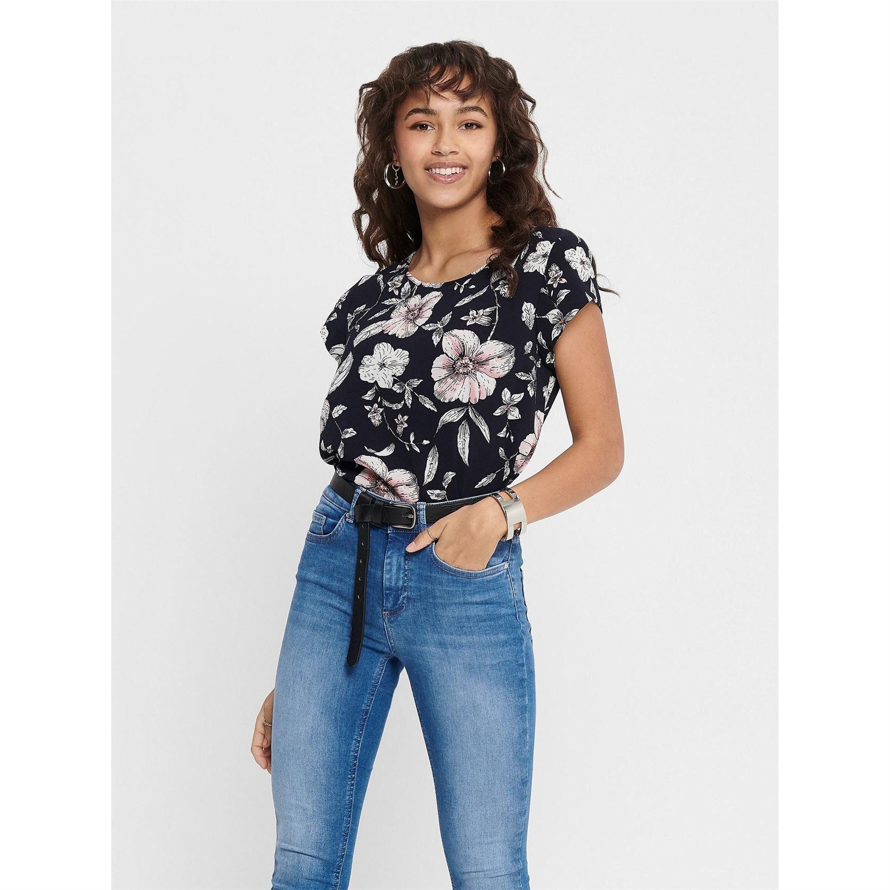 Only Vic All Over Print Short Sleeve Blouse