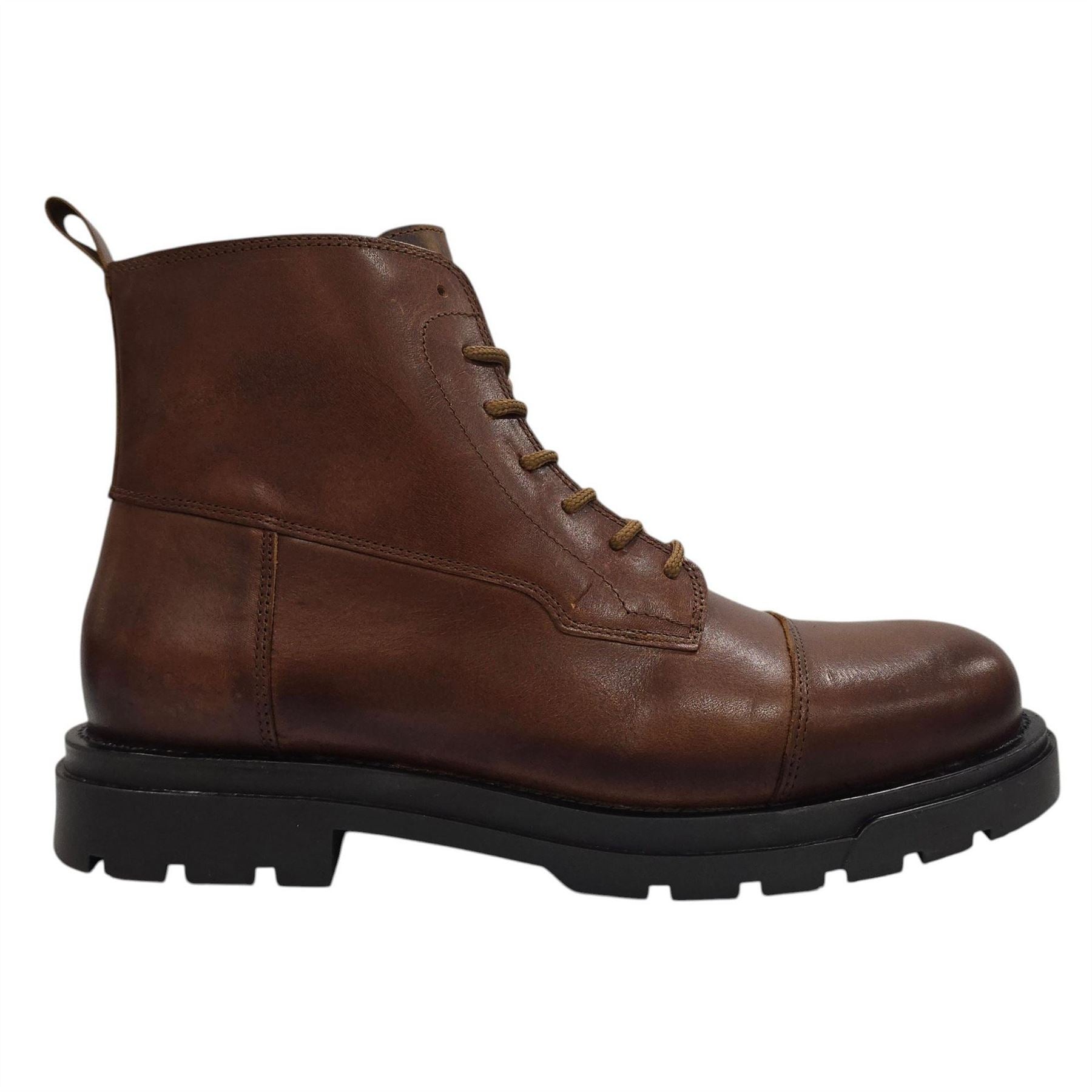 Firetrap Albon Leather Ankle Lace Up Hiker Rugged Boots