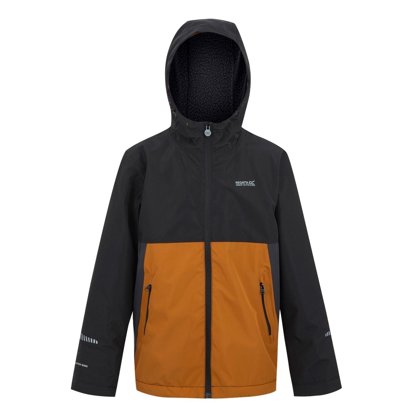 Regatta Hillain Hooded Neck Color Block Rain Jacket