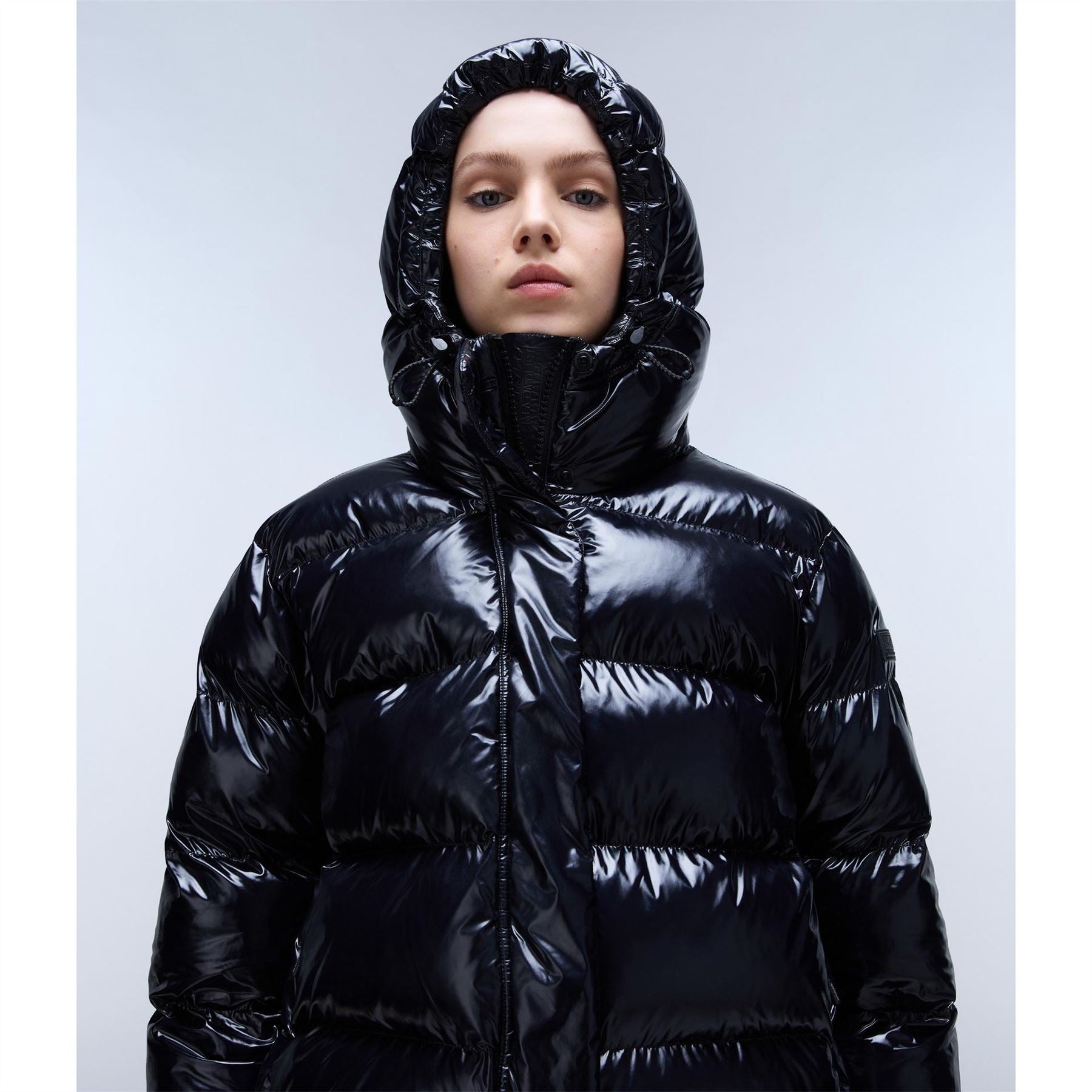 Napapijri Glane Mirror Zip Adjustable Hood Short Puffer Jacket