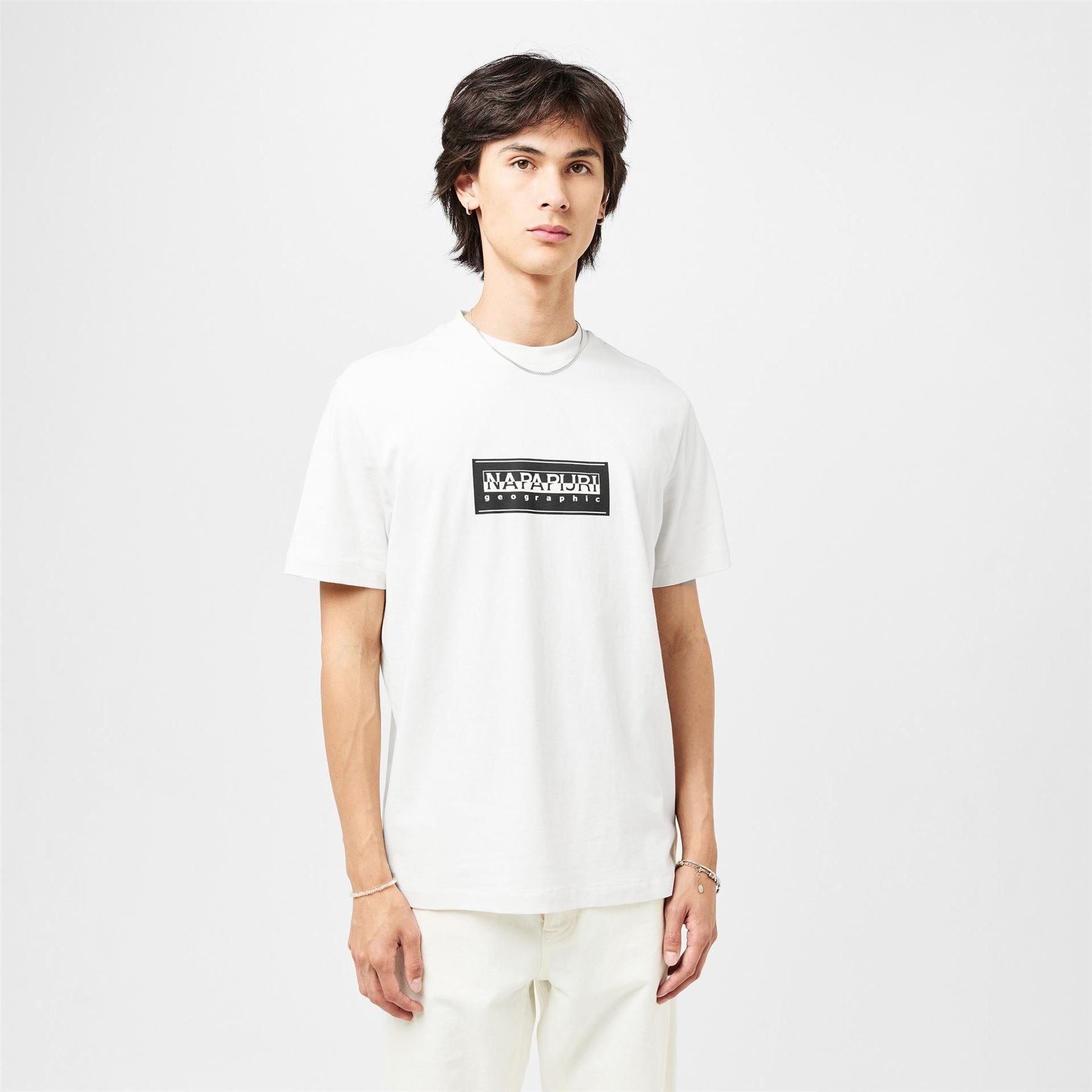 Napapijri Box Print Crew Neck Regular Fit T-Shirt