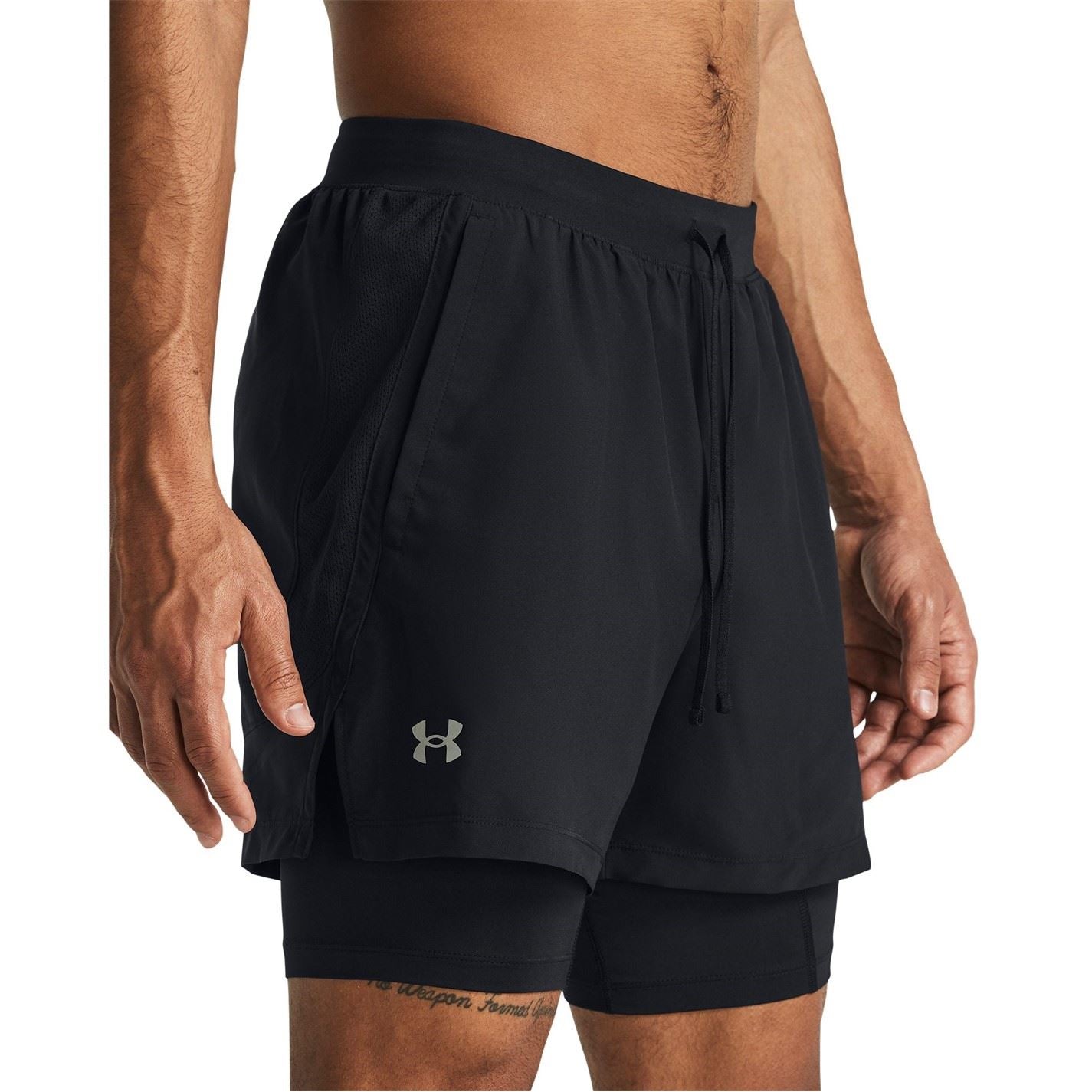 Under Armour Mens Armour Ua Launch 2 In 1 7 Shorts