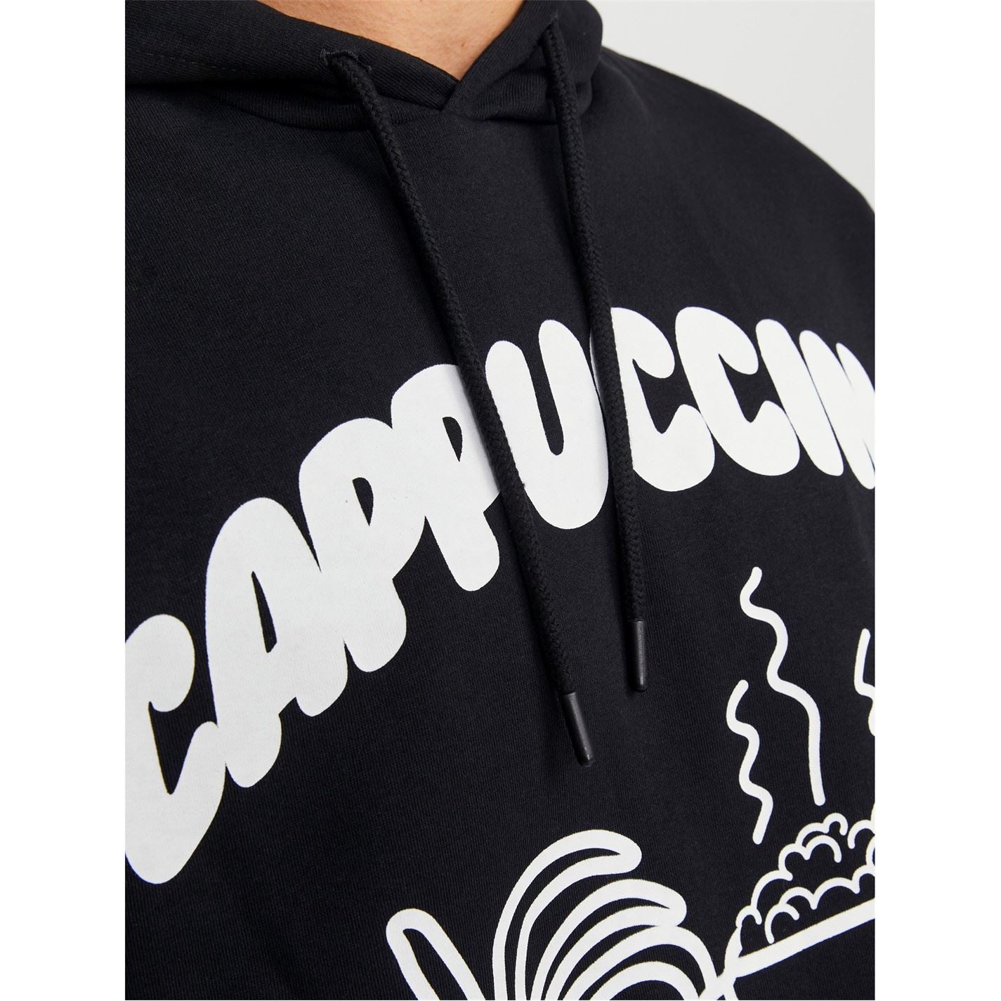 Jack and Jones Mens Graphic Cappuccino Print Hoodie