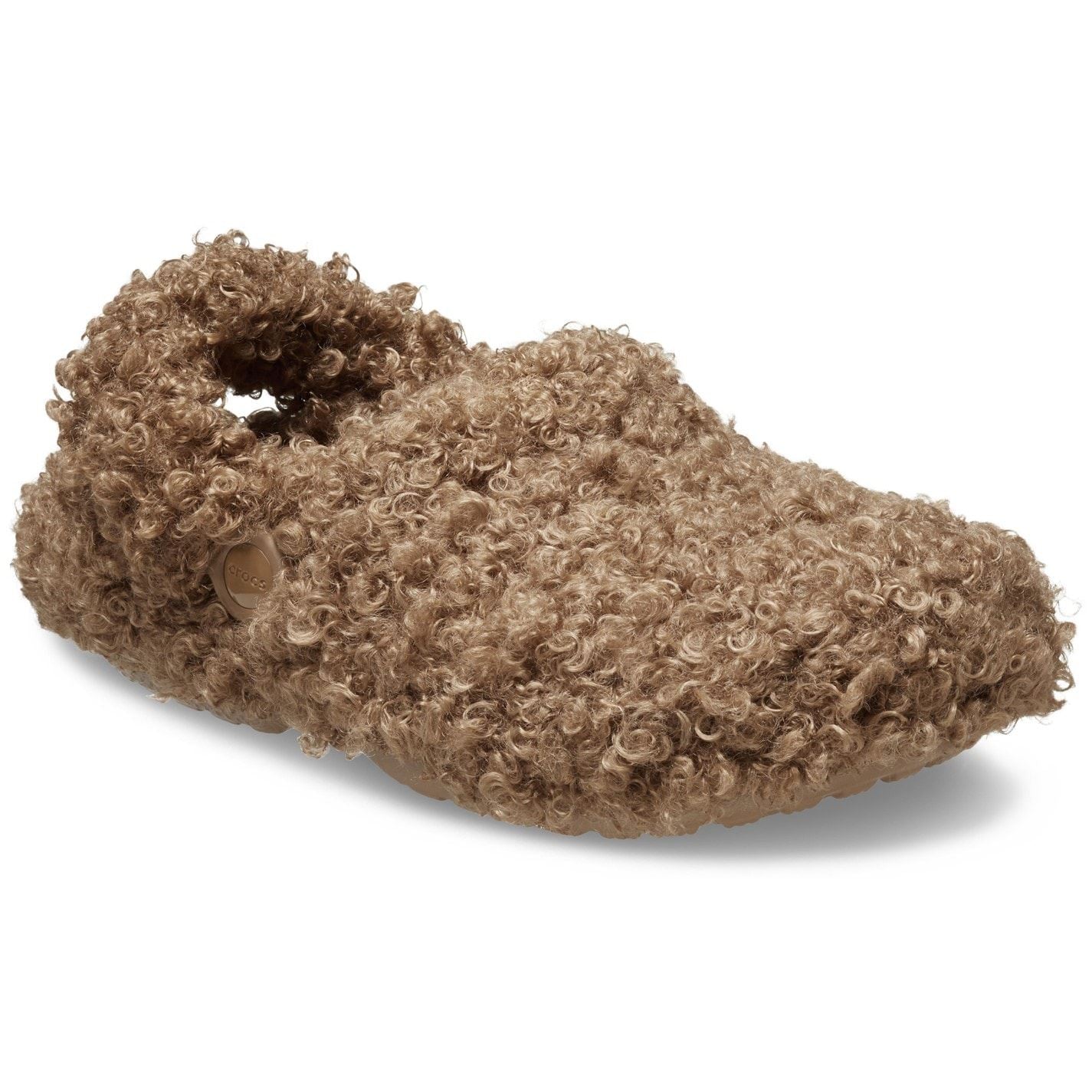 Crocs Textured Fur Mules Flat Heel