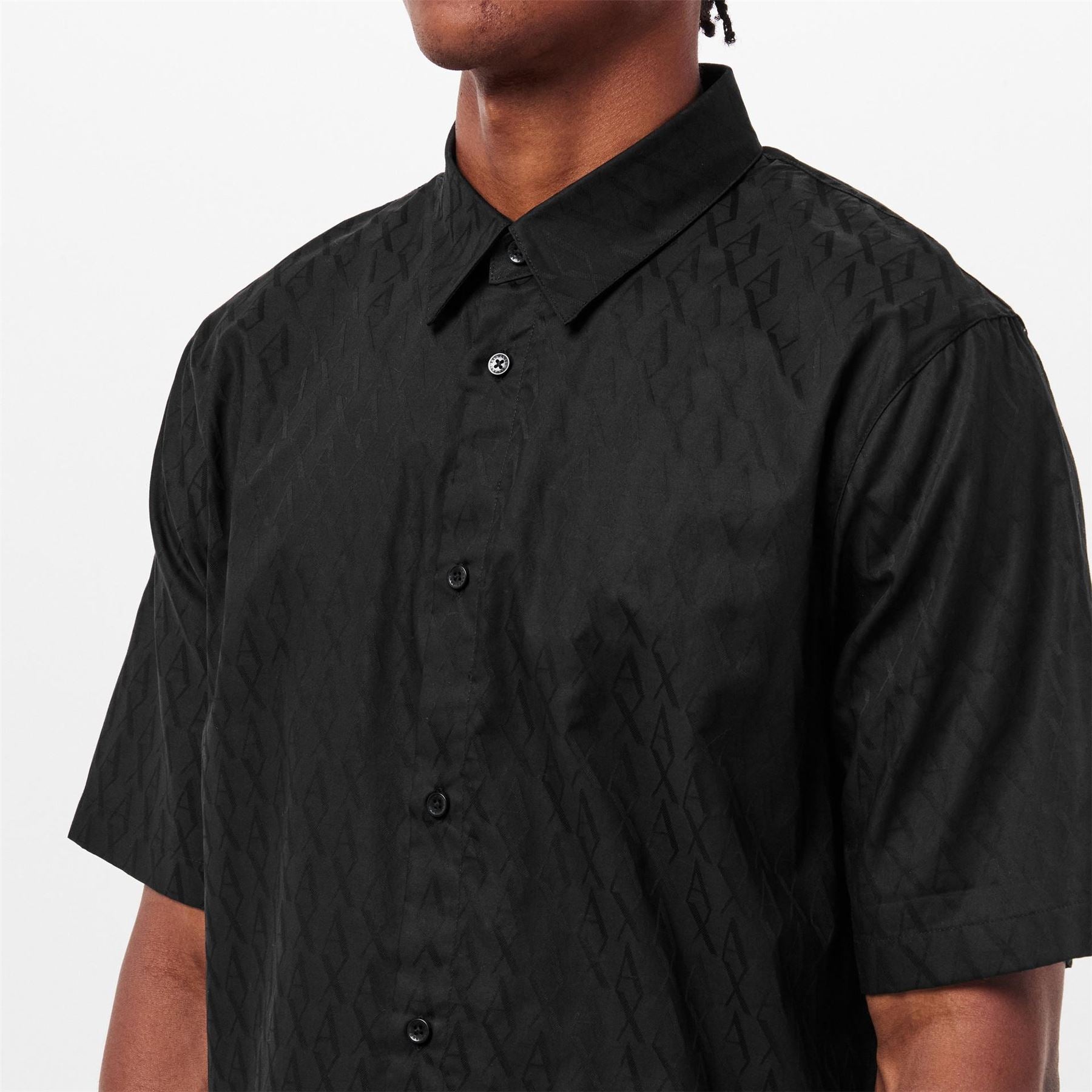 Armani Exchange Exchange Collared Neck Short Sleeve Shirt
