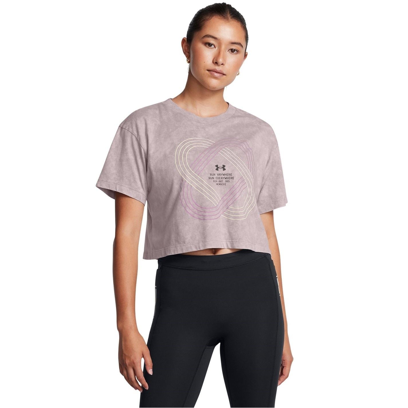 Under Armour Run Relaxed Fit Cropped Short Sleeve Competition T-Shirt