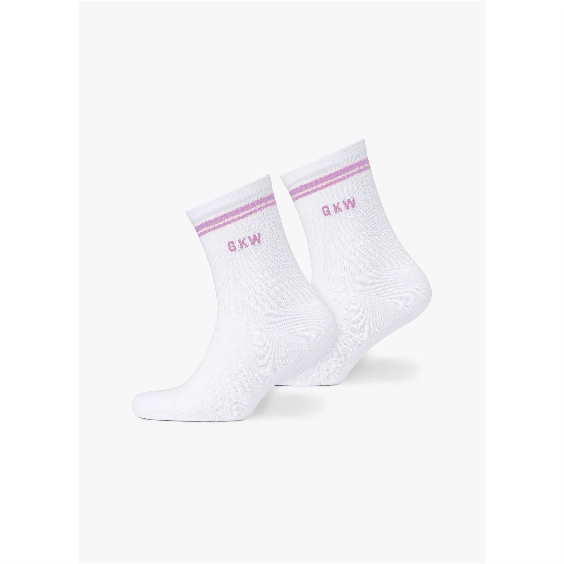 Gym King Tipping Crew Sock (3pk)   Carnation Pink Hyacinth Blue Cotton