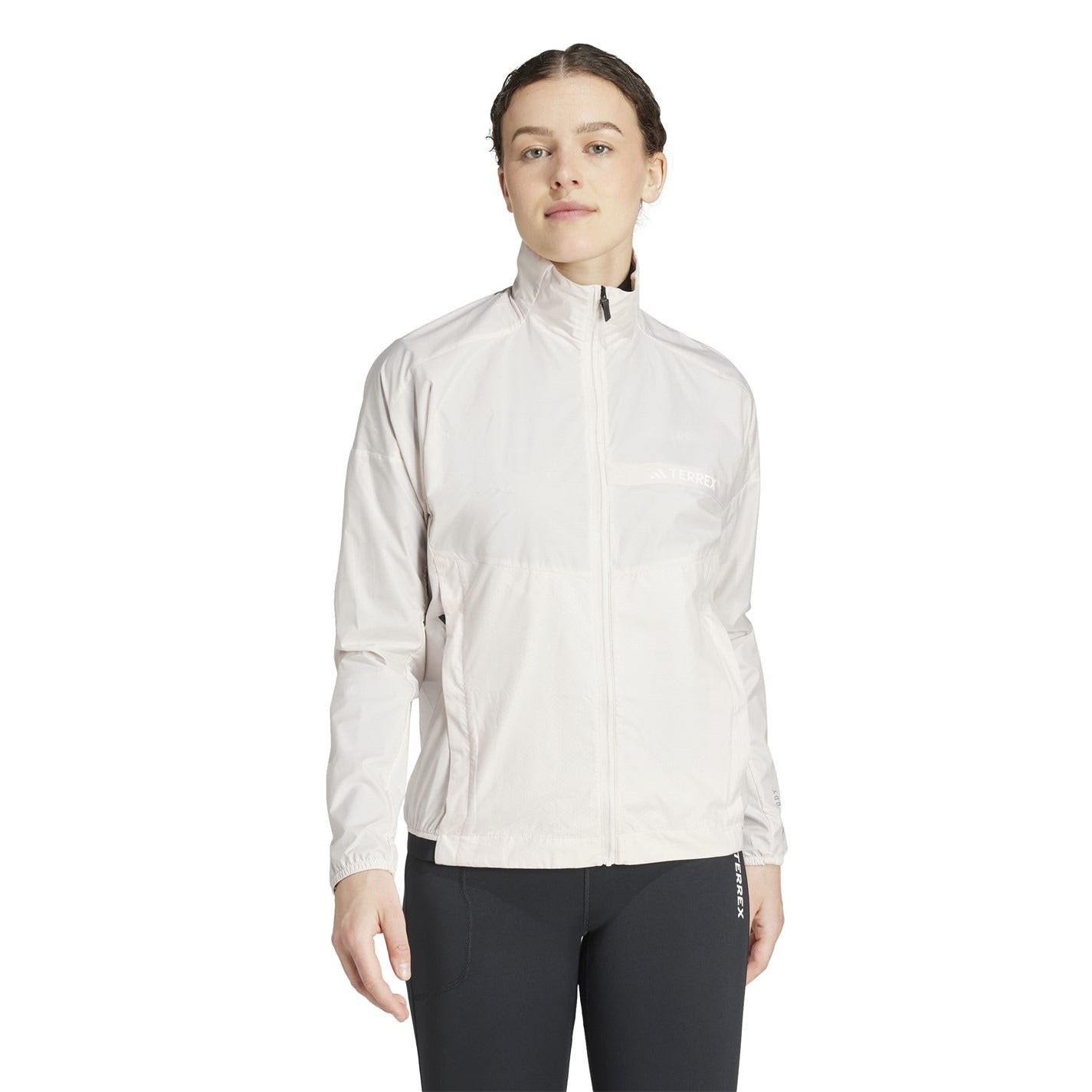 adidas Solid Patterned Windbreaker Jacket