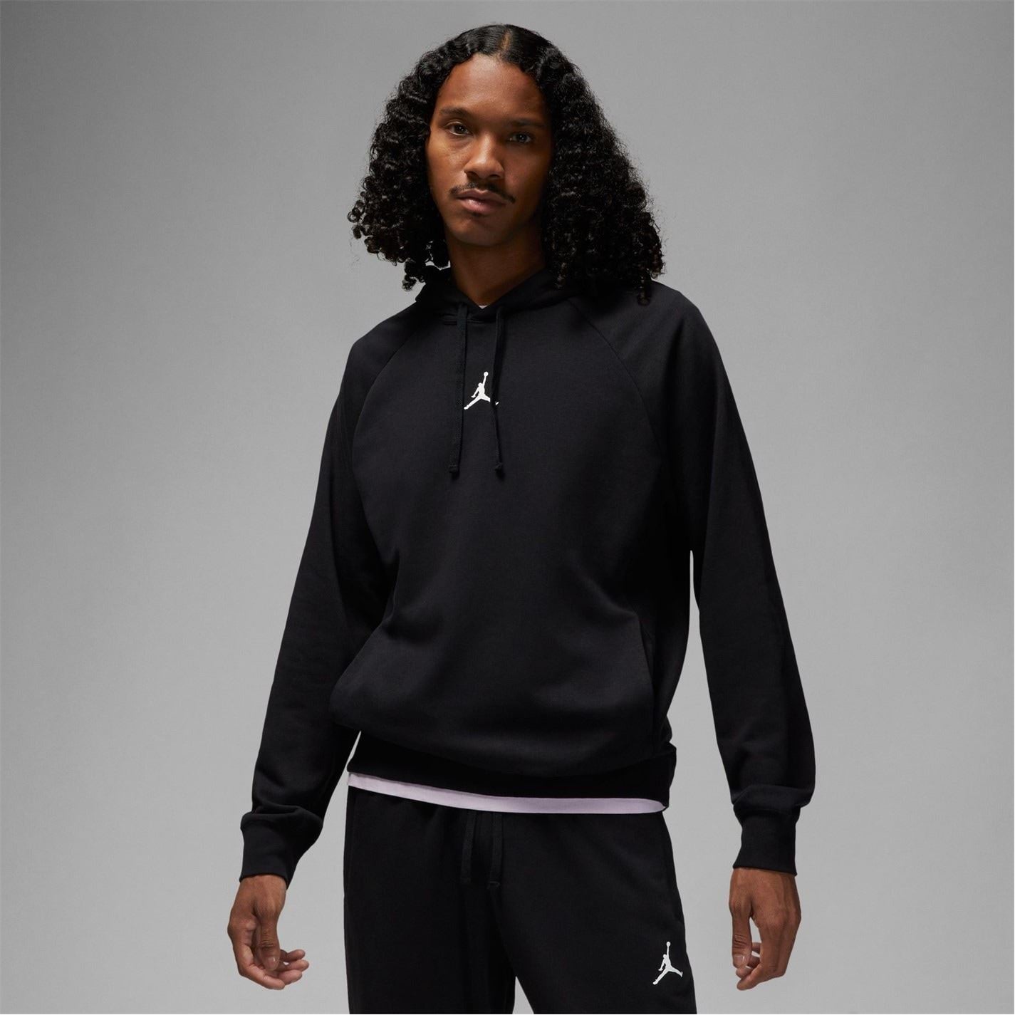 Air Jordan Mens Dri Fit Sport Crossover Fleece Hoodie