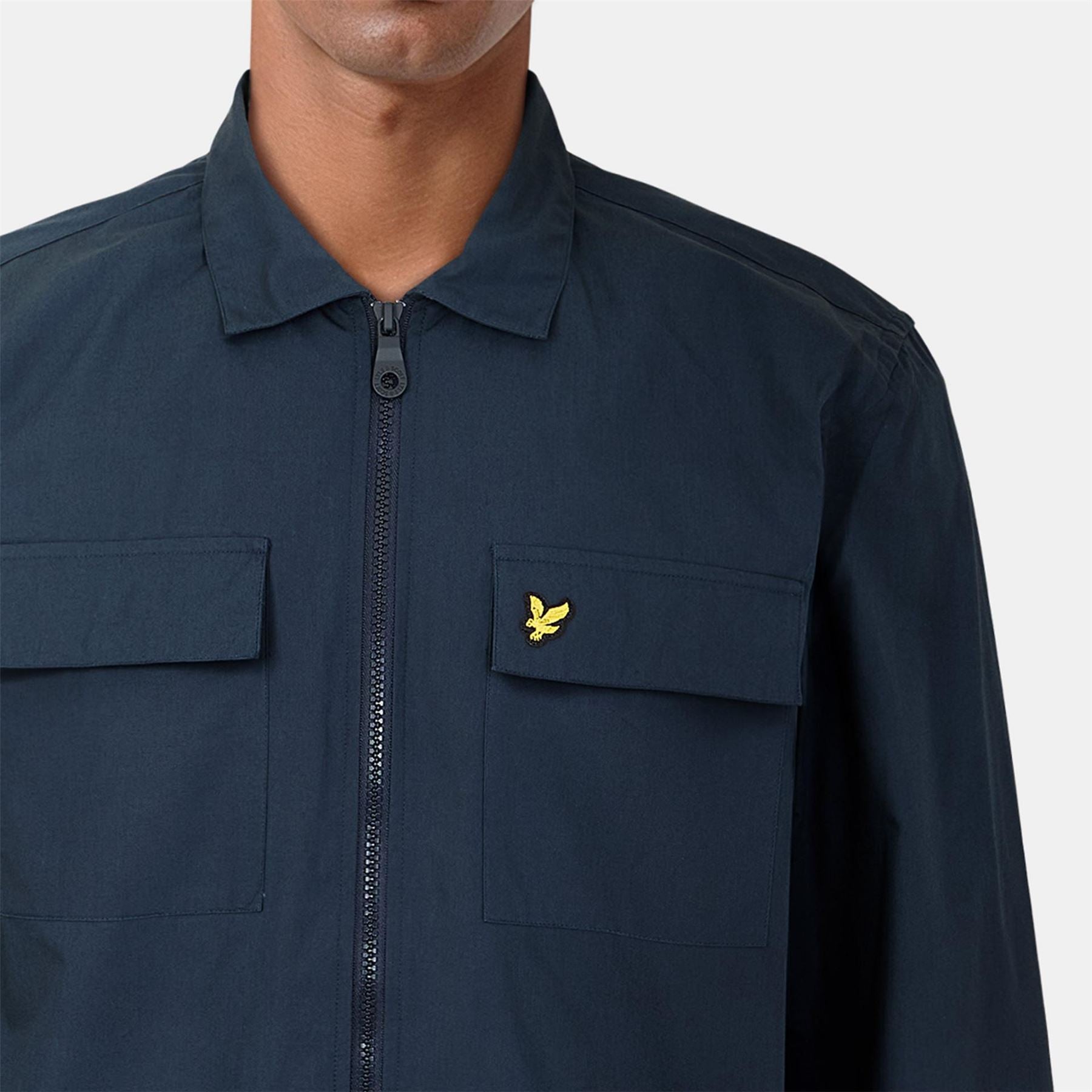 Lyle and Scott Cotton Long Sleeve Zip Overshirt